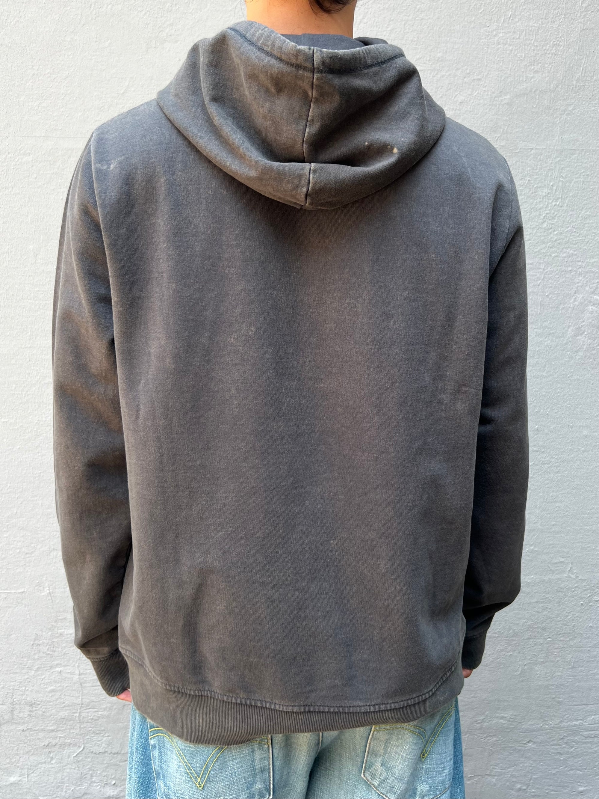 Vintage Grey Washed ACDC Hoodie L/XL