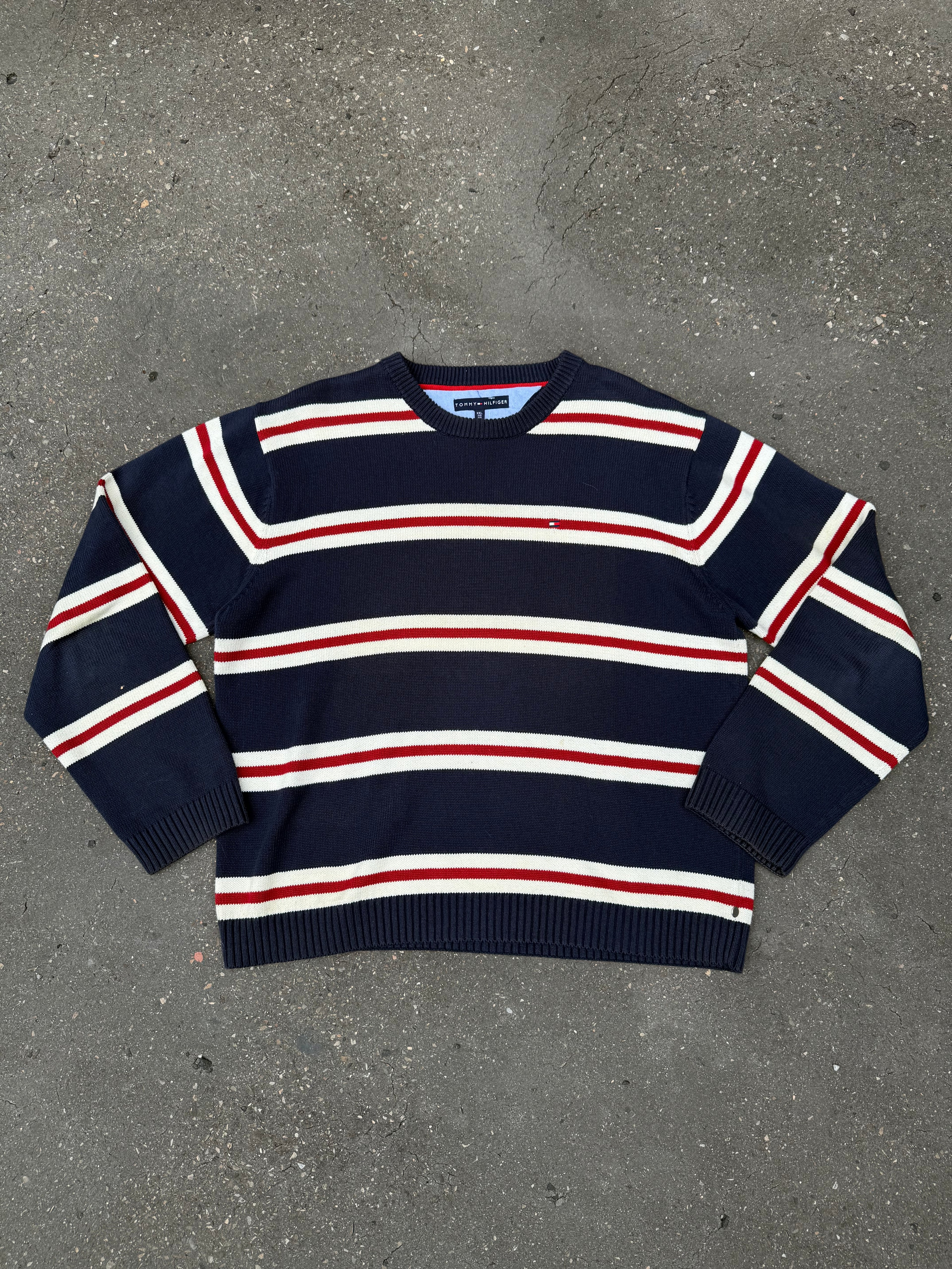 Vintage Tommy Hilfiger Striped Knit Sweater XL
