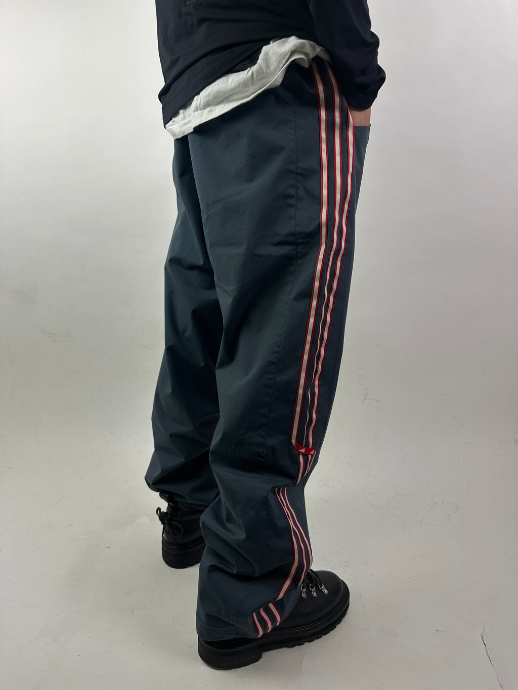 Vintage Adidas Grey Wide Leg Track Pants M