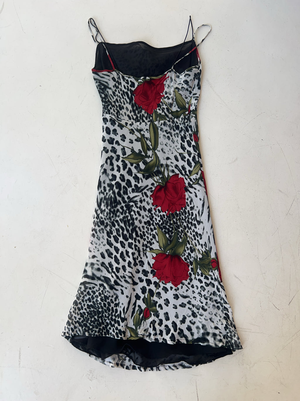 Vintage Juliette Leopard Dress für Damen. Y2k Second Hand 2000s Fashion.