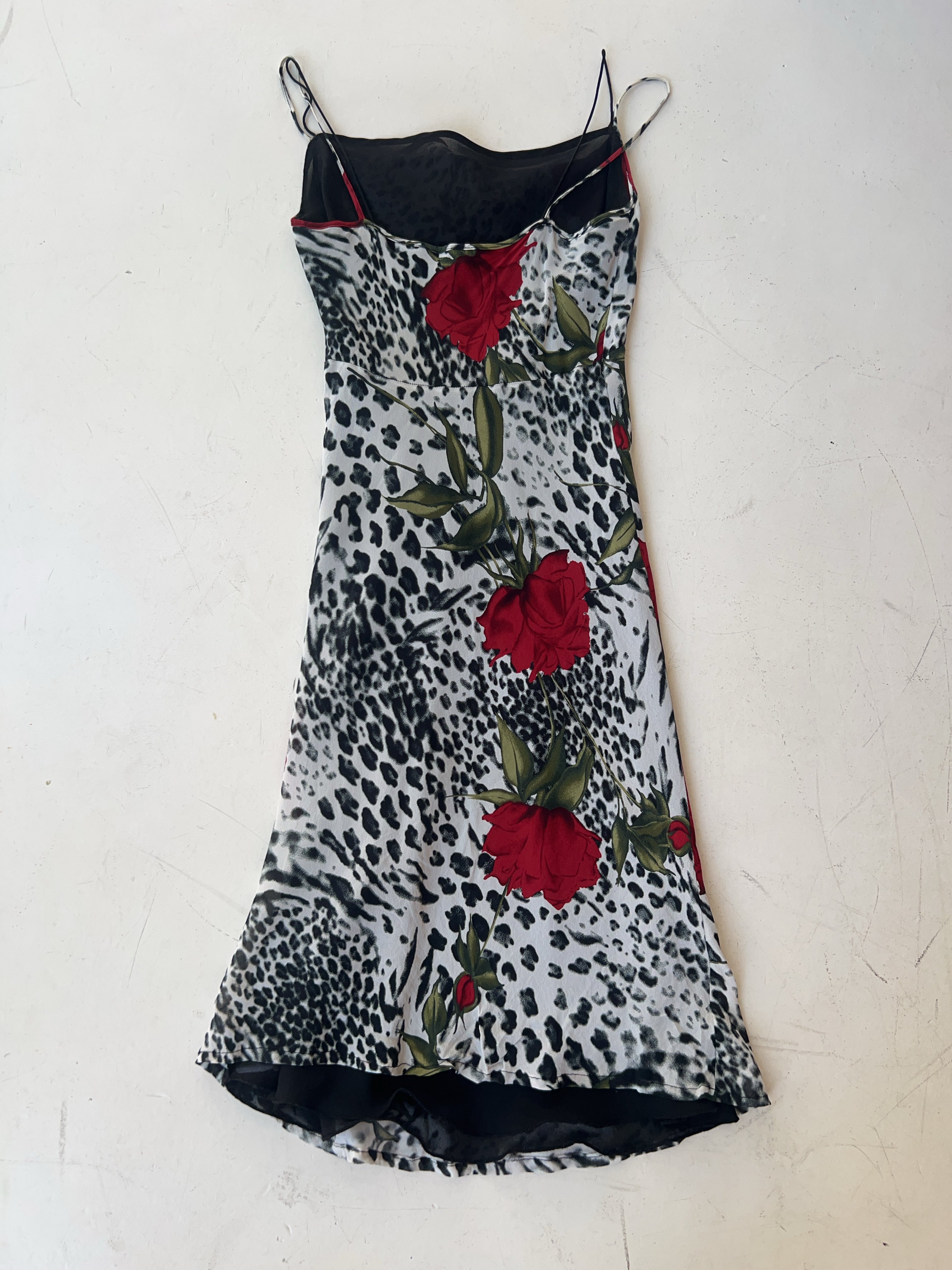 Vintage Juliette Leopard Dress für Damen. Y2k Second Hand 2000s Fashion.