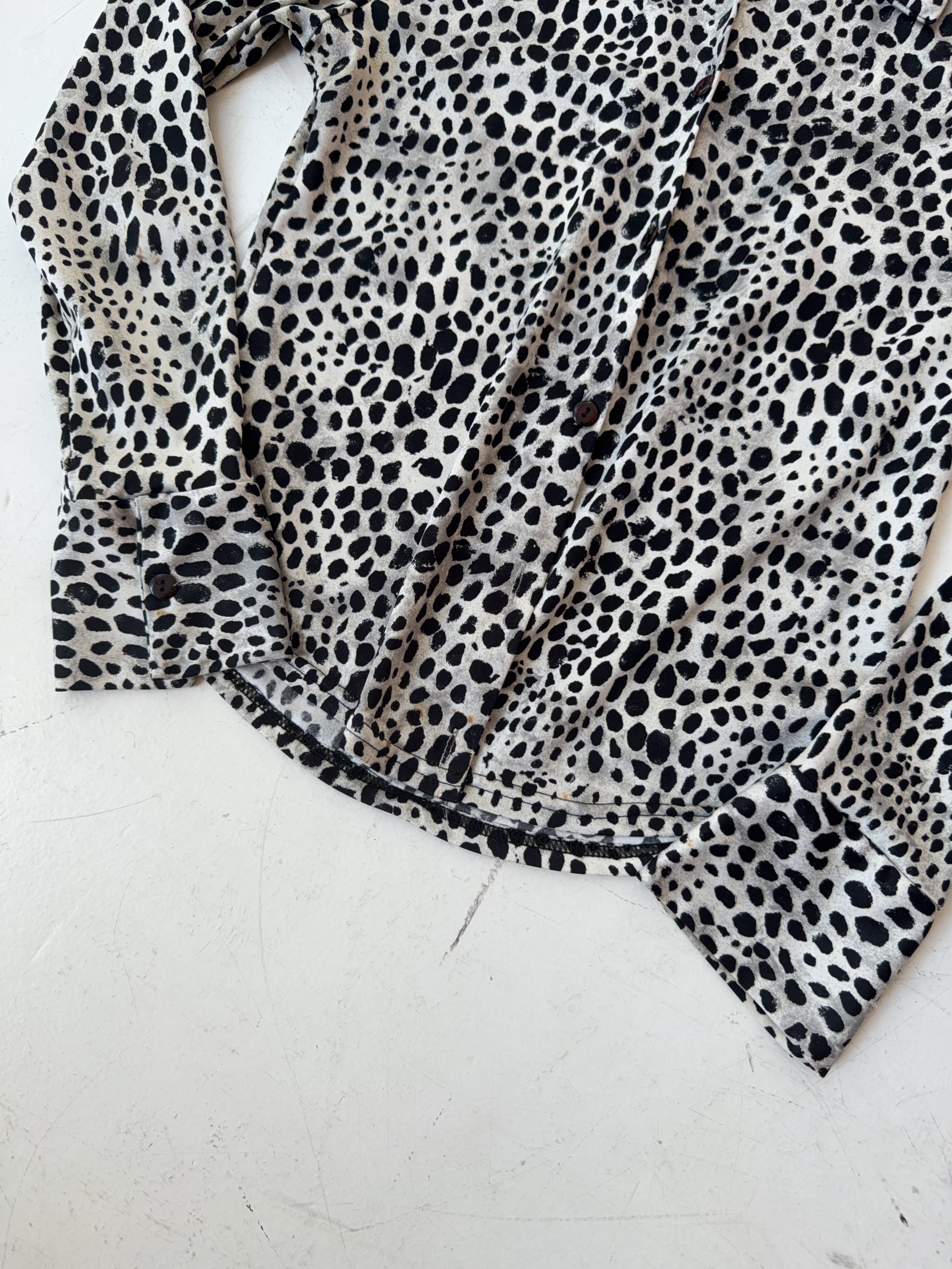 Vintage Denny Rose Leopard Shirt (S)