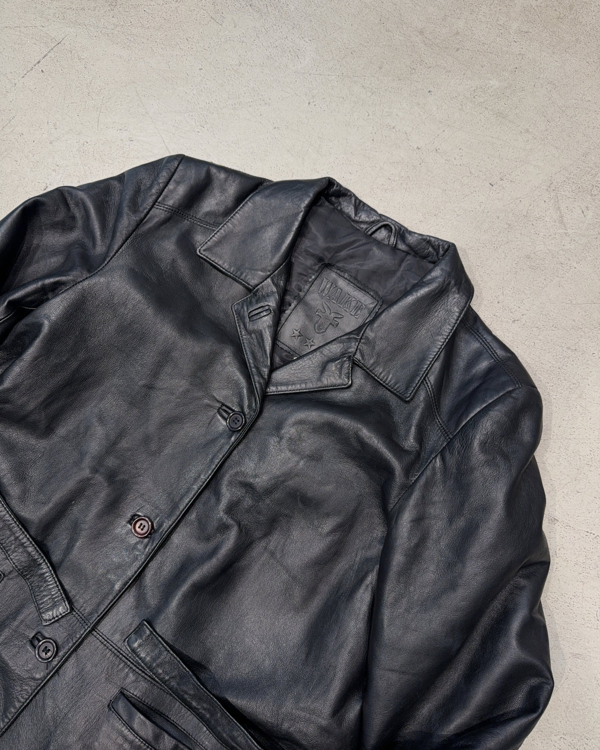 Vintage Wake Ledermantel (XXL)
