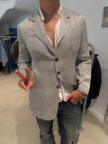 Vintage Grey Blazer für Herren. Y2K Second Hand 2000s Fashion.