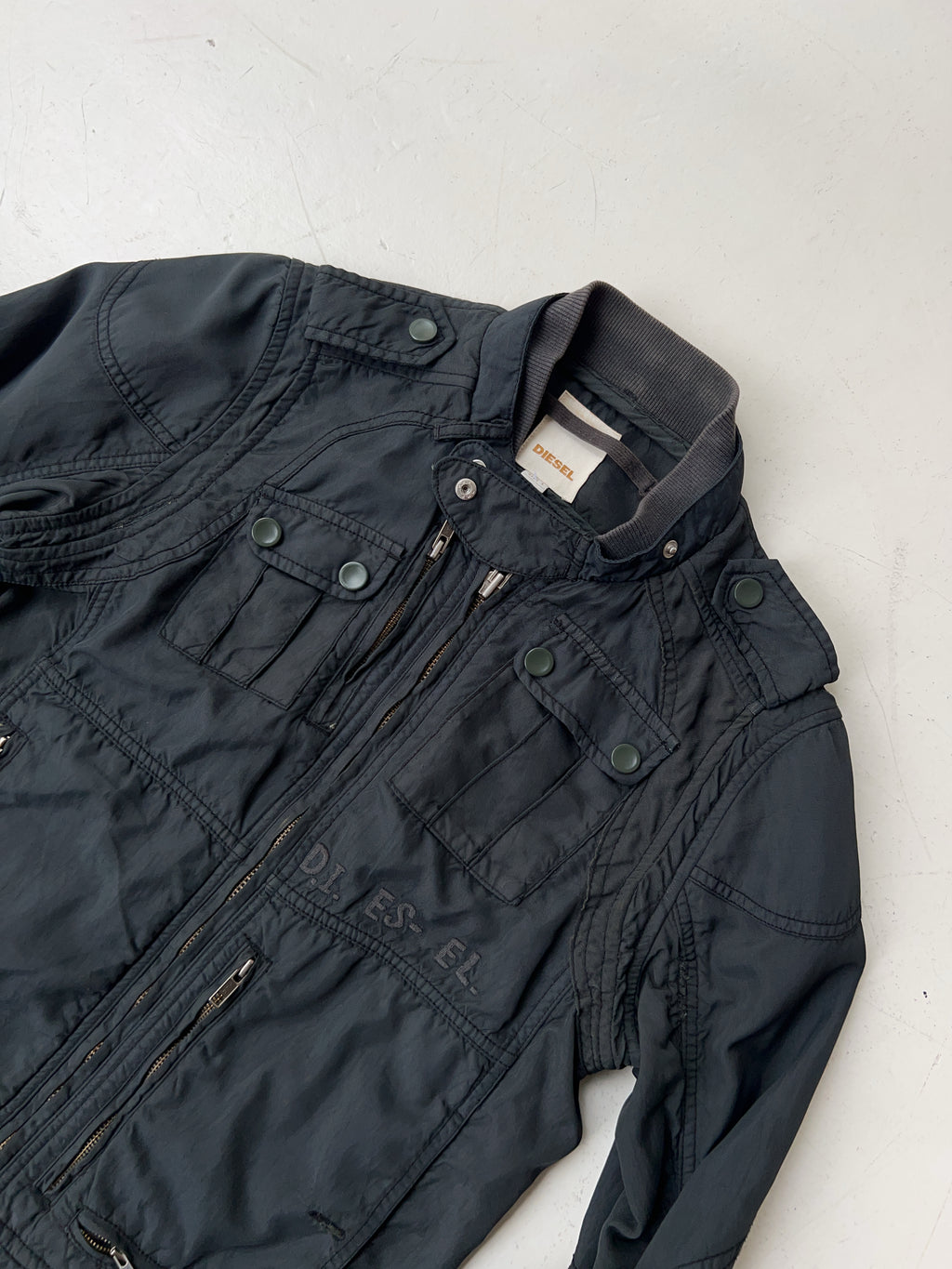 Vintage Diesel Black/Dark Green Utility Jacket (L)