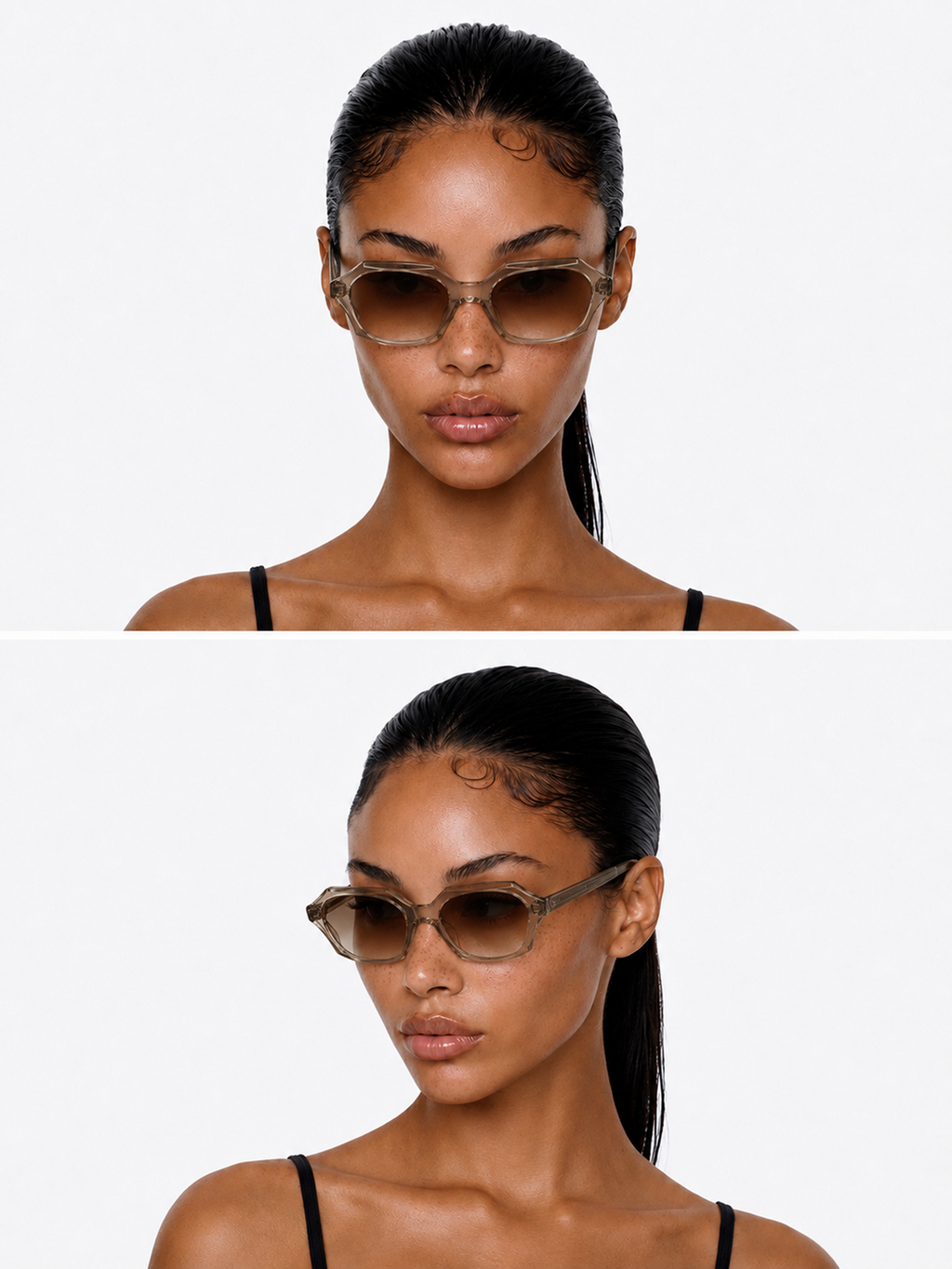 Herve Domar Paris Brown Sunglasses