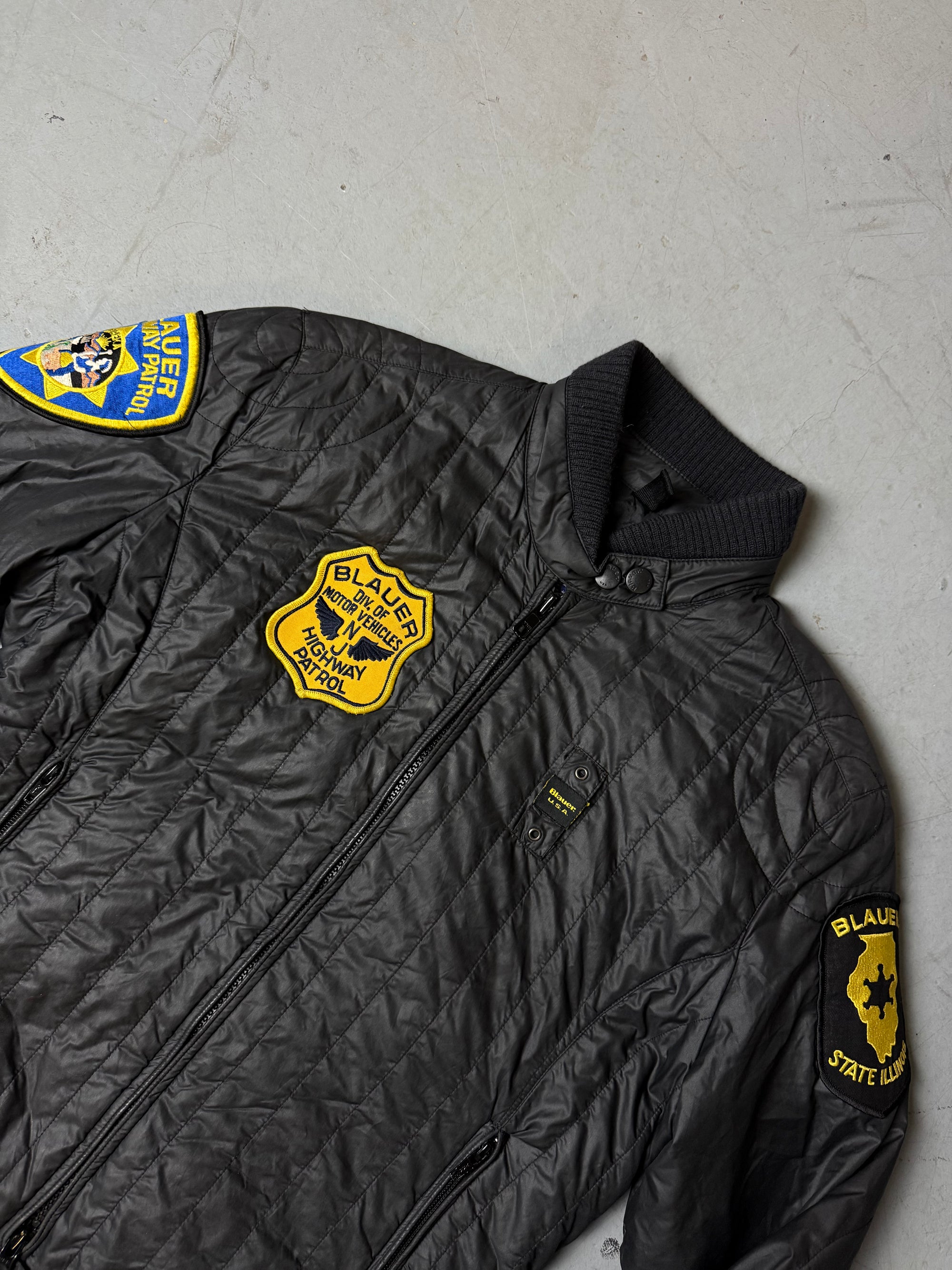 Detailbild von einer Vintage Blauer Light Jacket von Kragen