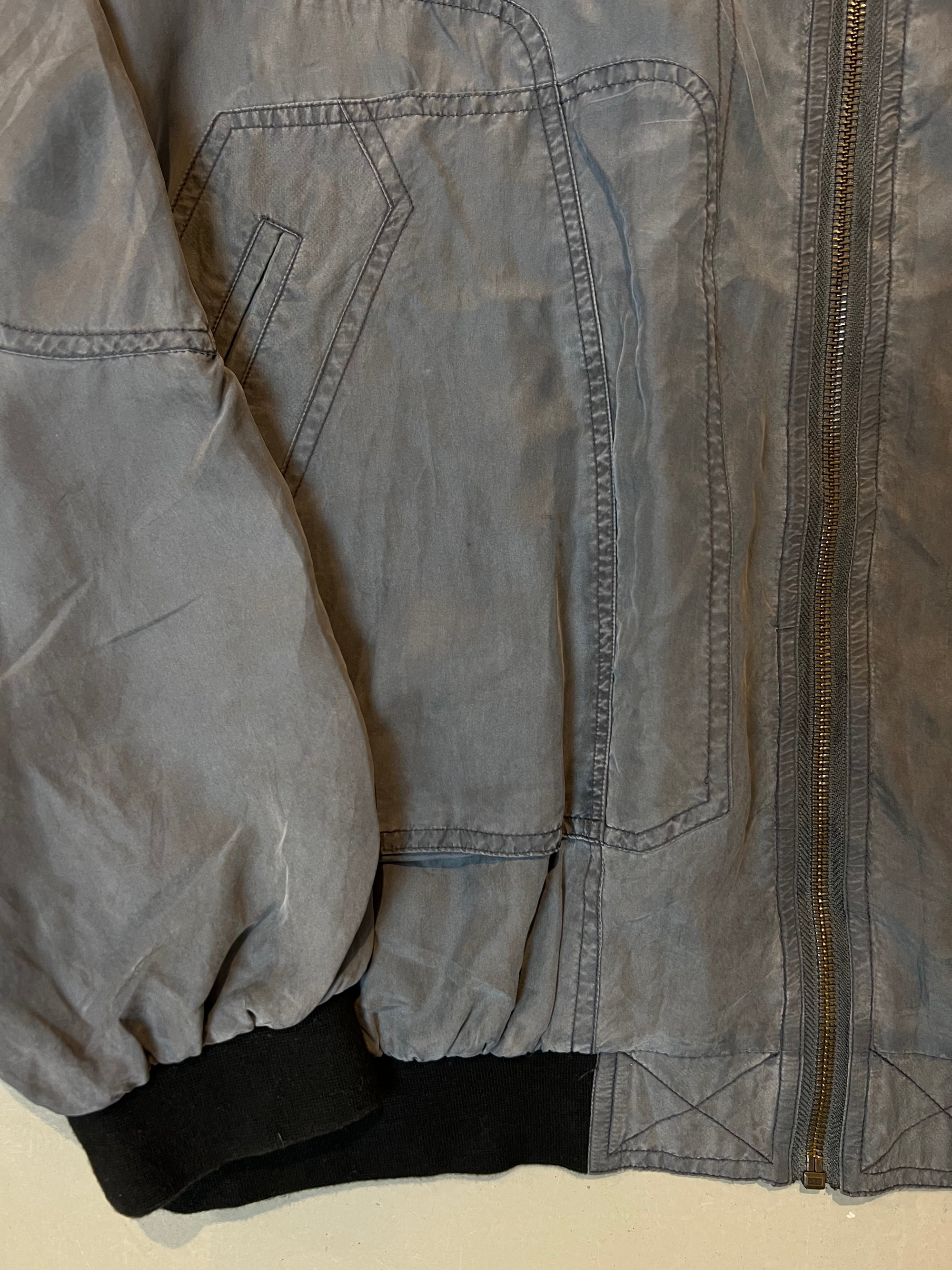 Vintage Metalic Silk Bomber Jacket M/L