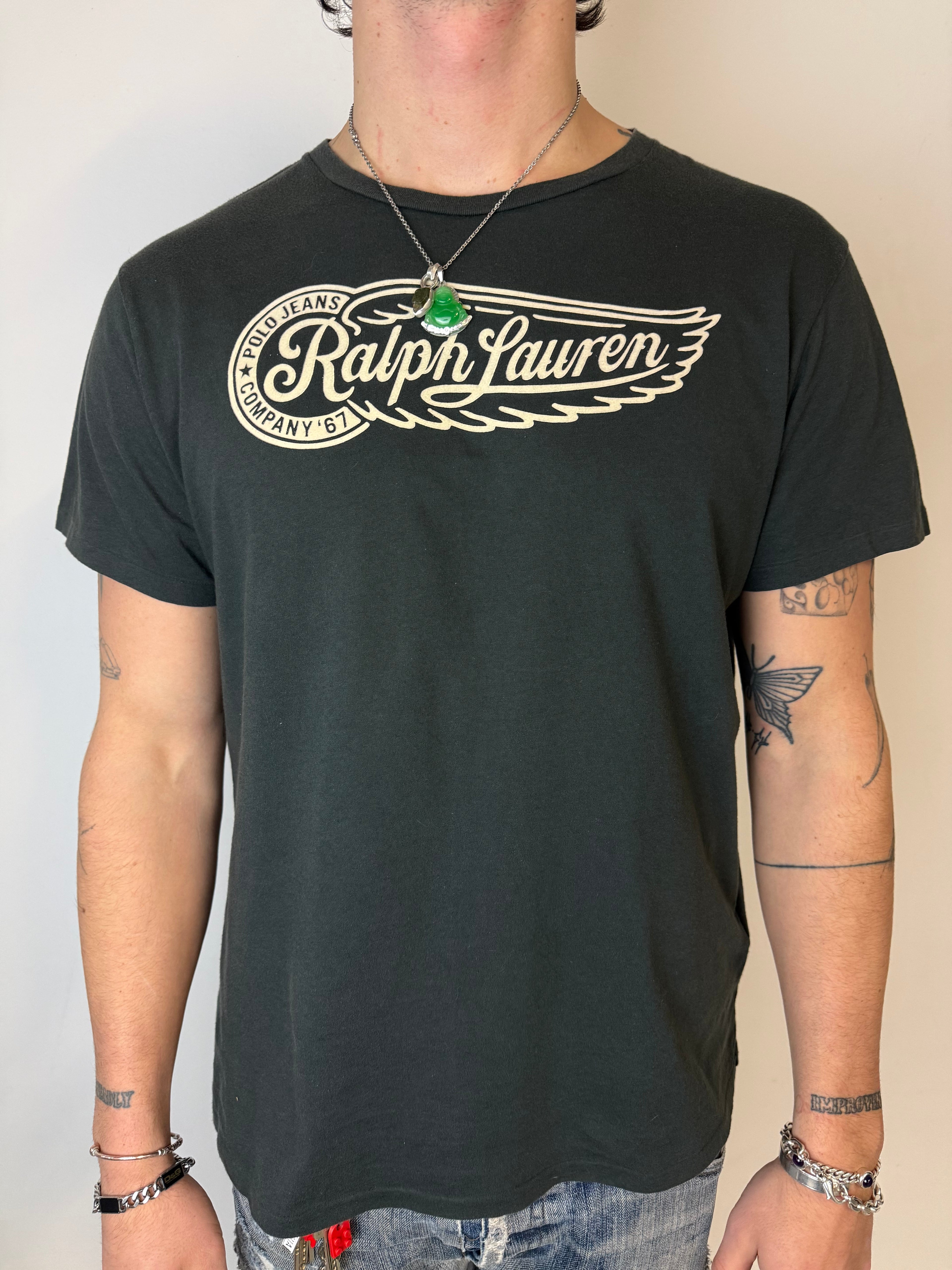 Vintage Ralph Lauren Grey Printed Shirt L