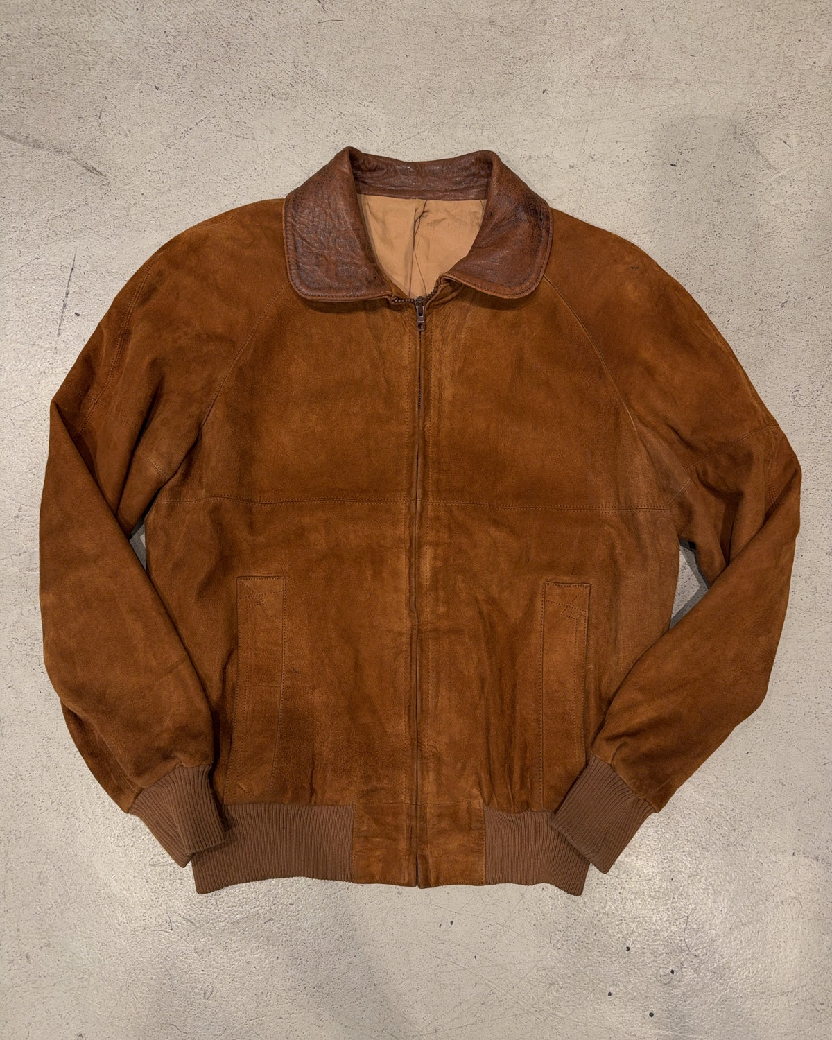 Vintage Suede Lederjacke (M)