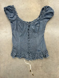 Vintage Guess Denim Back Corsett Top S