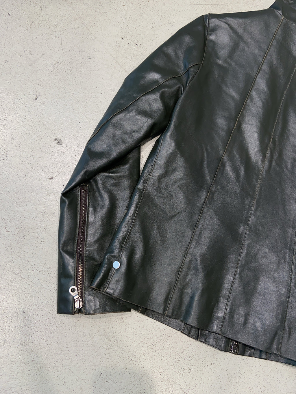 Vintage Conbipel Grüne Leder Jacke (S)