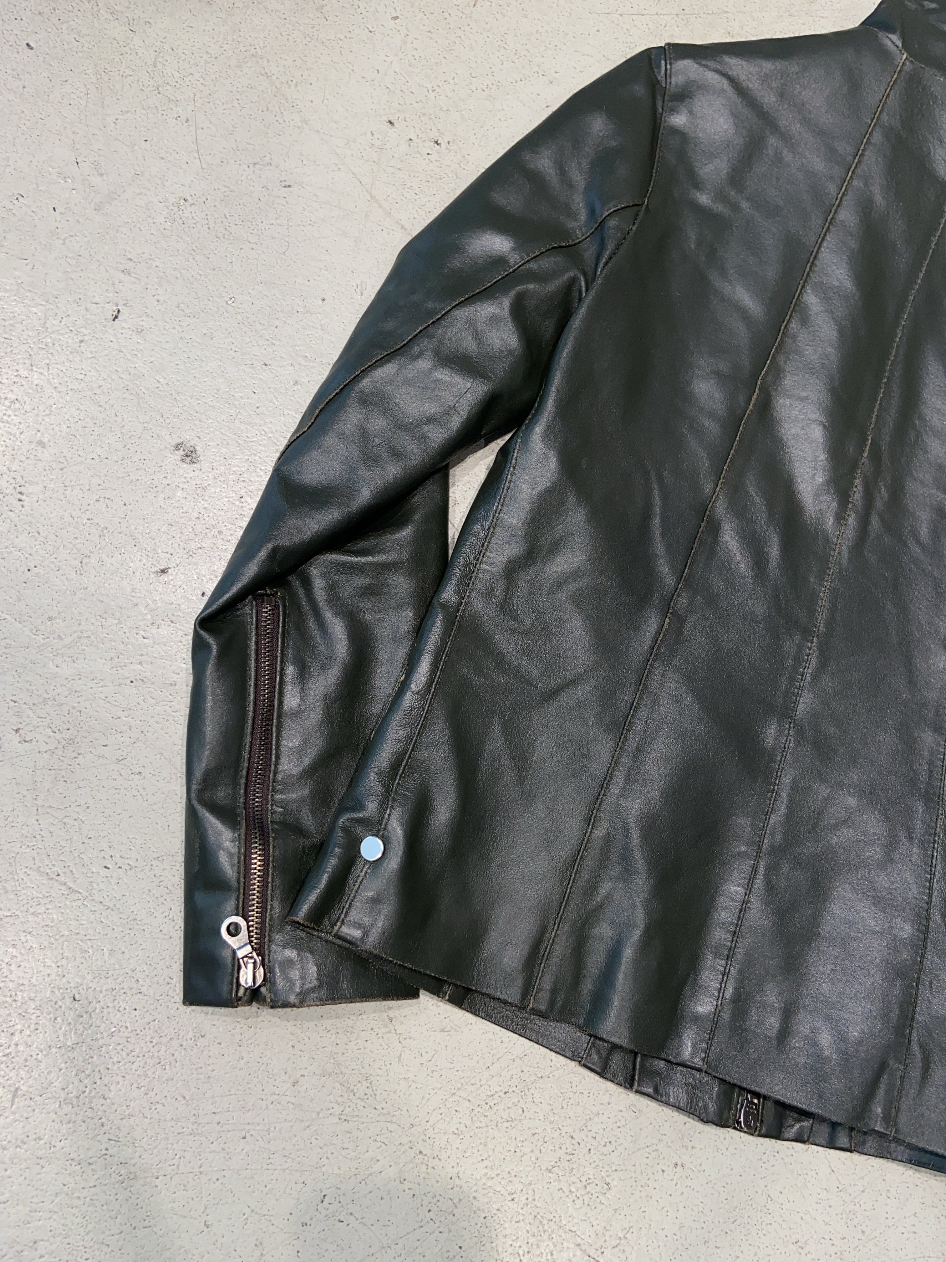 Vintage Conbipel Grüne Leder Jacke (S)