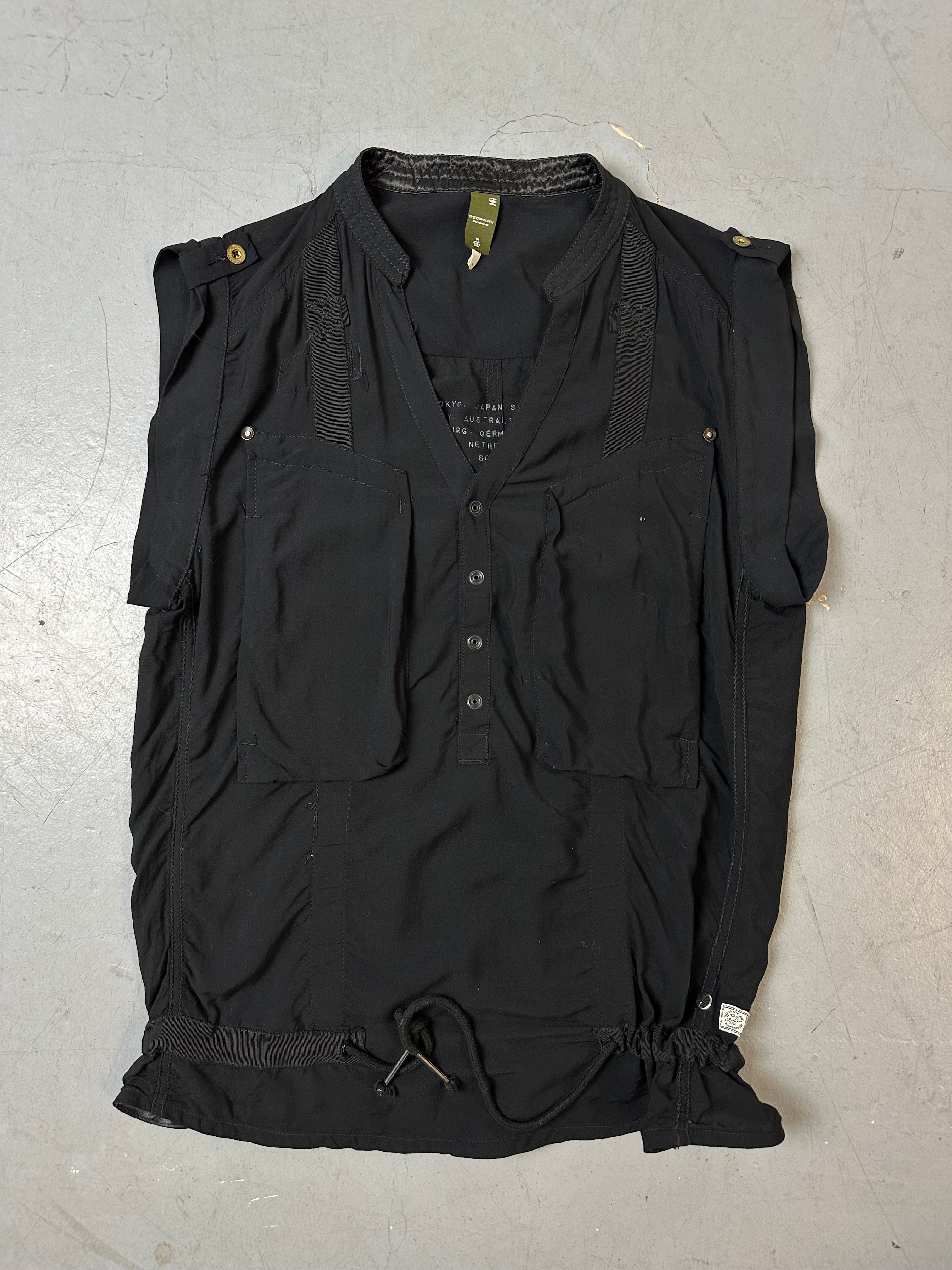Vintage G-Star Black Sleeveless Blouse L