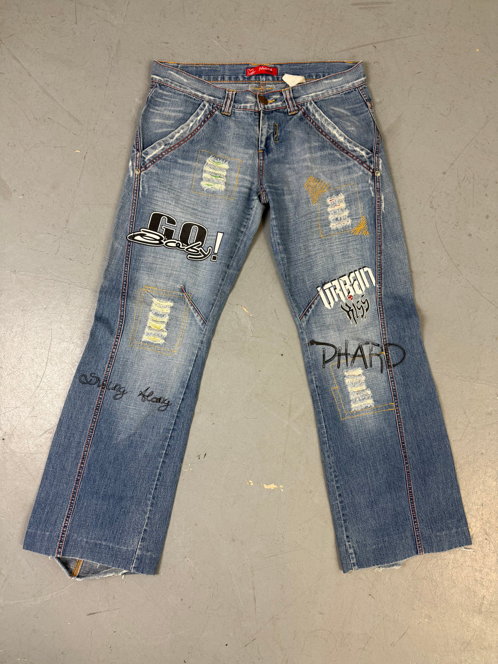 Y2K Phard low waist printed denim 