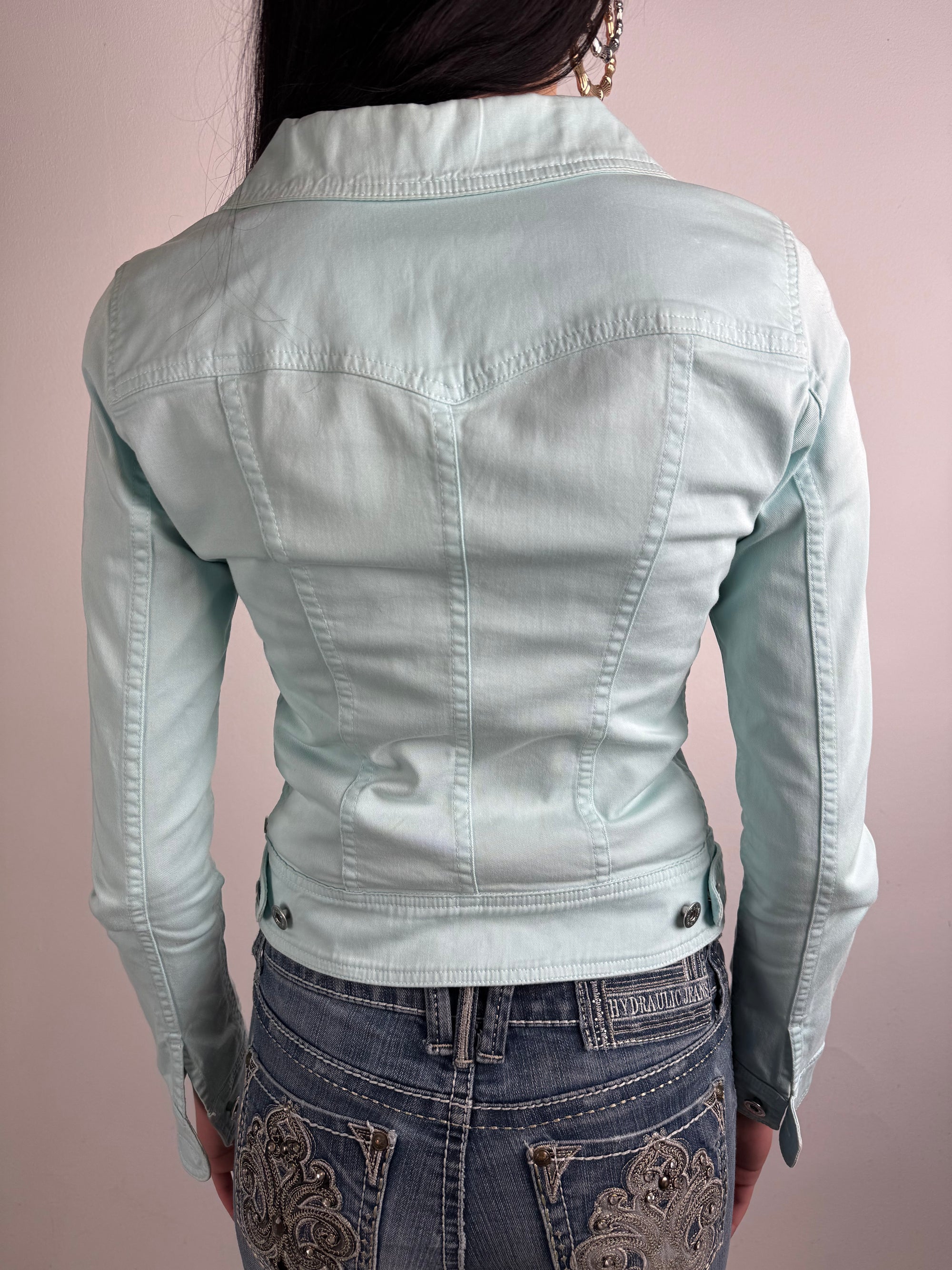 Vintage Dolce&Gabbana Turqoise Denim Jacket S