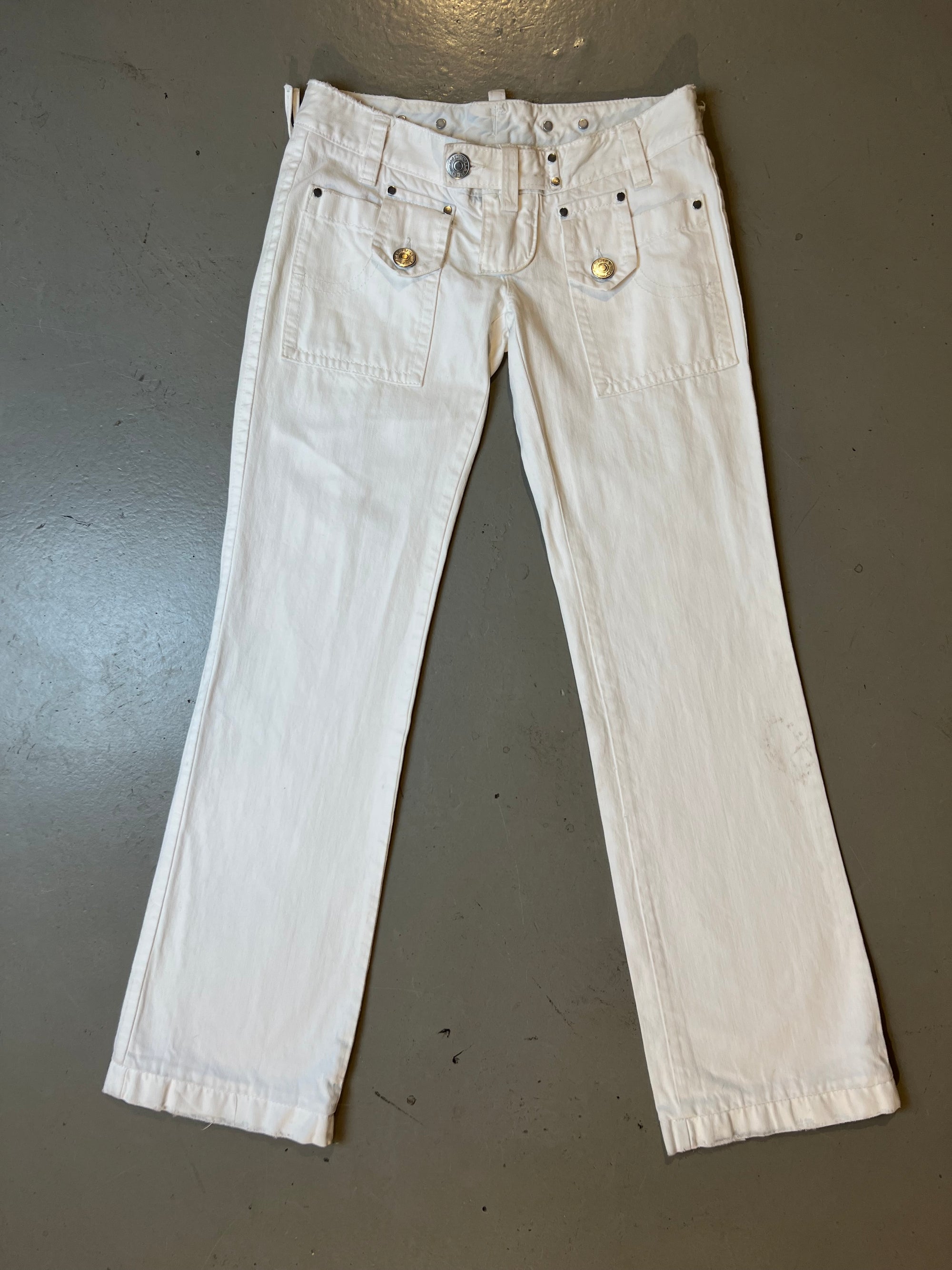 Vintage  Dsquared2 Full White Denim S/M