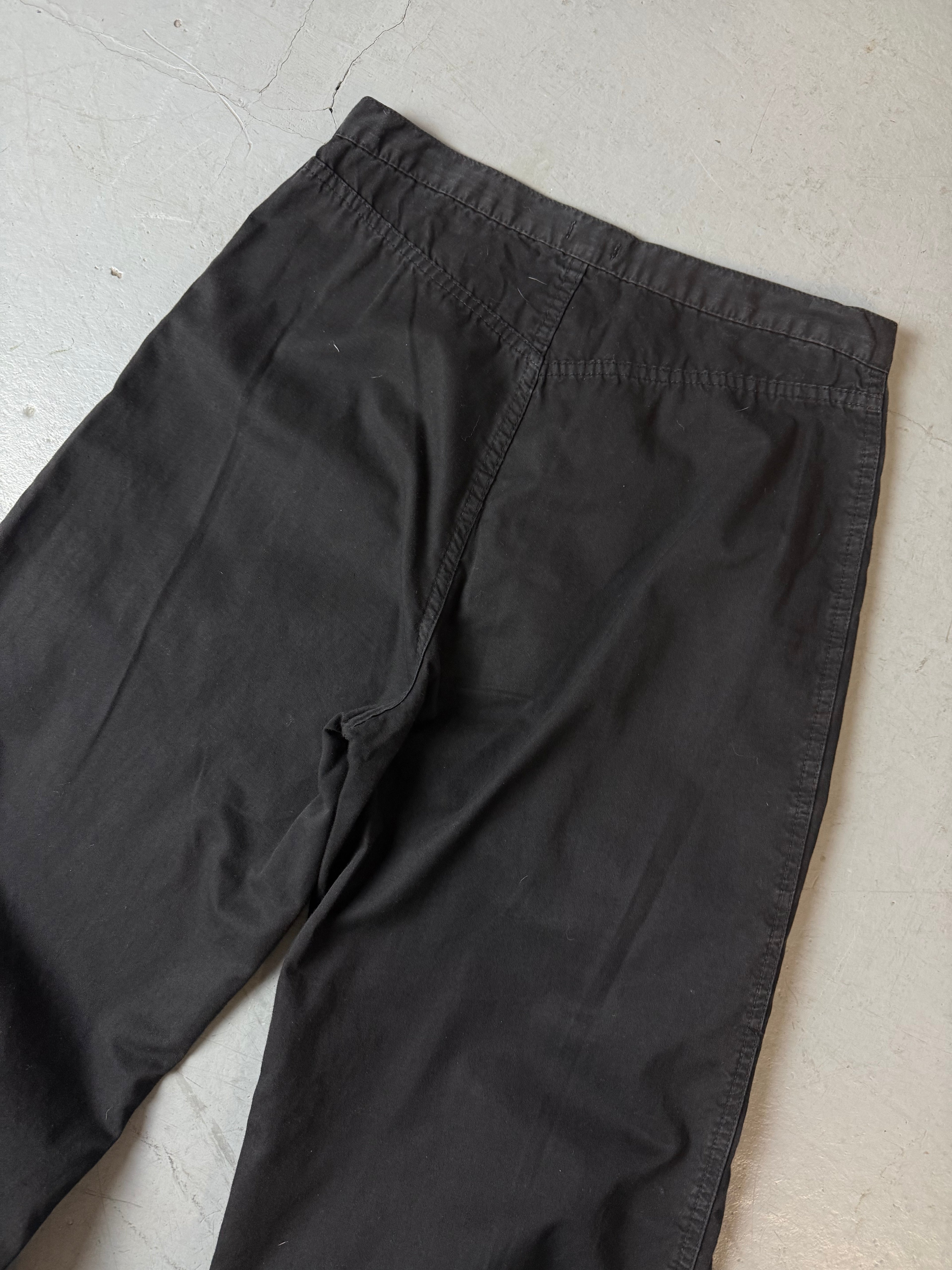 Vintage Onyx High Waisted Baggy Suit Pants. Y2K Second Hand 2000s Fashion