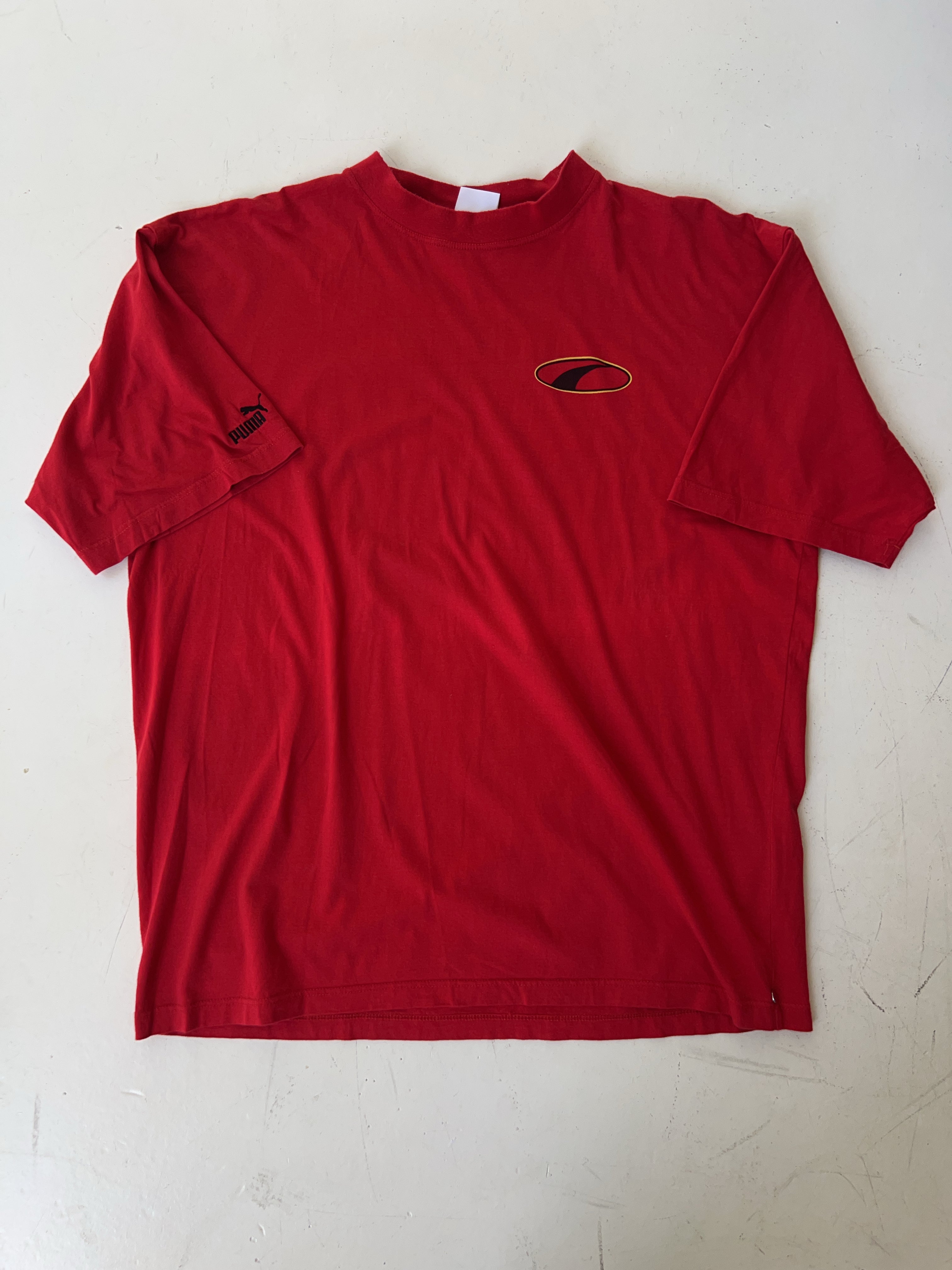 Vintage Puma Red Graphic T-Shirt (L)
