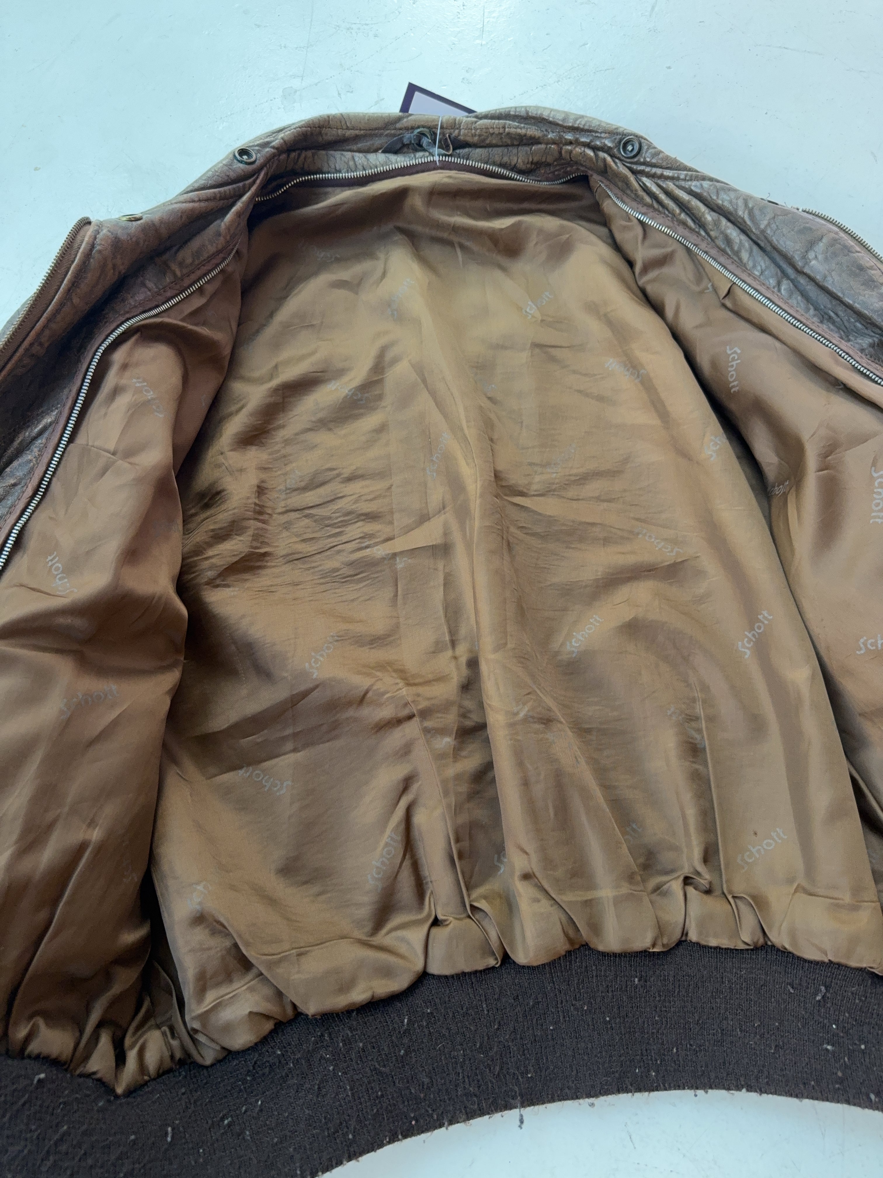 Vintage Schott Leder Bomber Jacke (L)