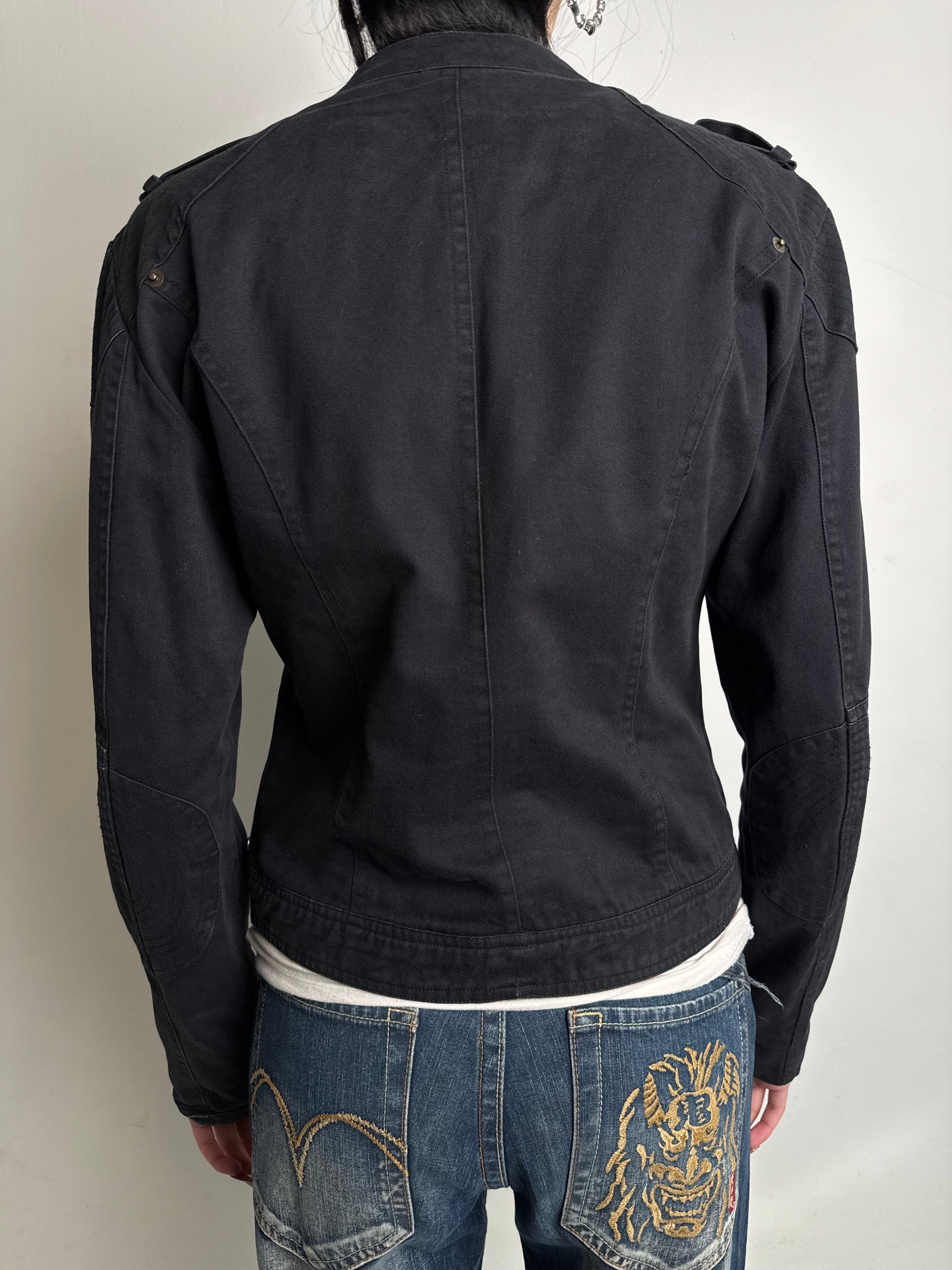Tragebild von Vintage Phard Black Light Jacket S/M von hinten