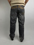 Vintage Majah Flavah Grey Baggy Denim with Backstitching M