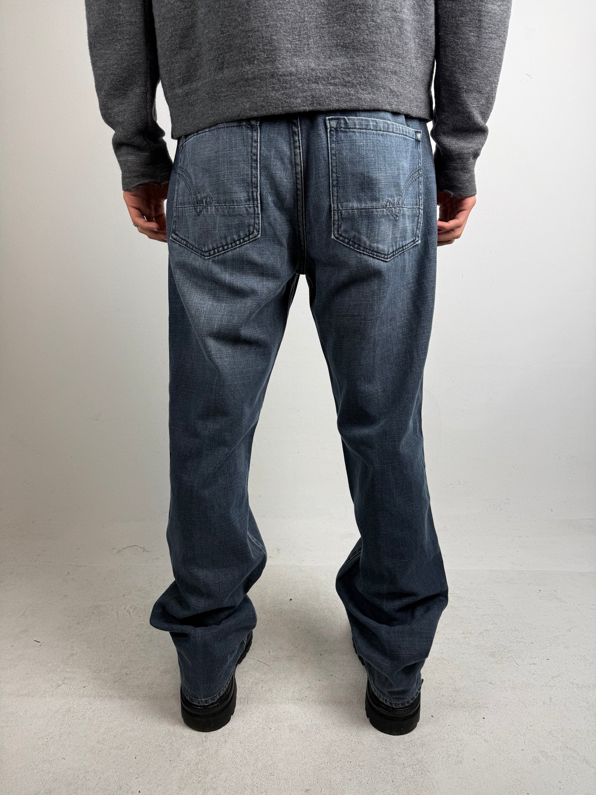 Vintage Ecko Unltd. Grey Blue Baggy Denim Jeans M