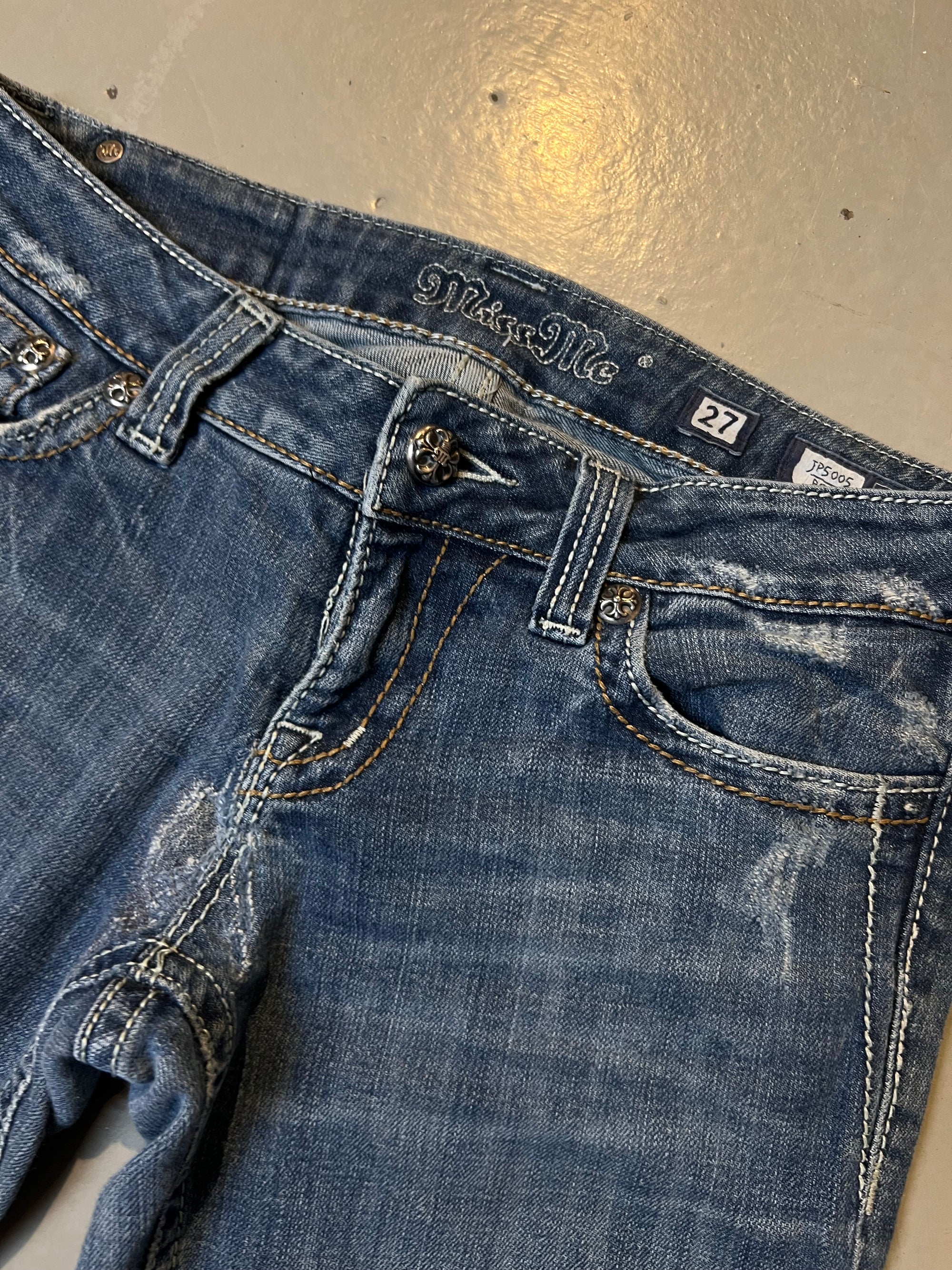 Vintage Miss Me Boot Cut Blue Washed Denim S