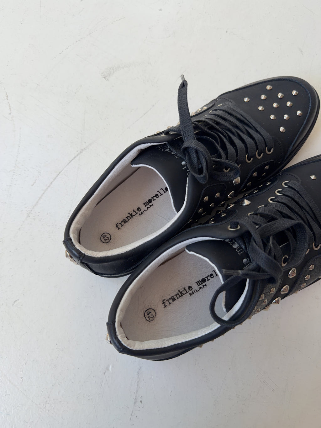 Vintage Frankie Morello Black Studded Low-top Sneaker (42)