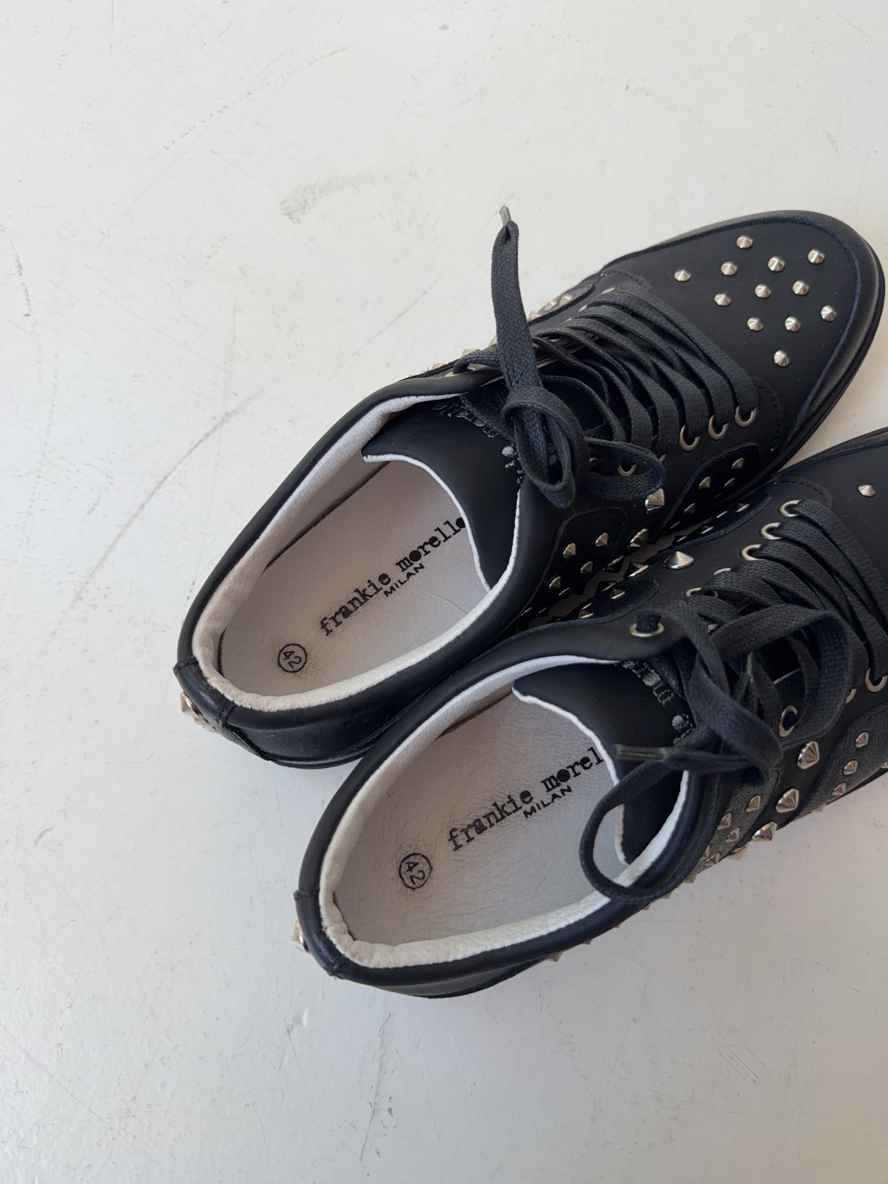 Vintage Frankie Morello Black Studded Low-top Sneaker (42)