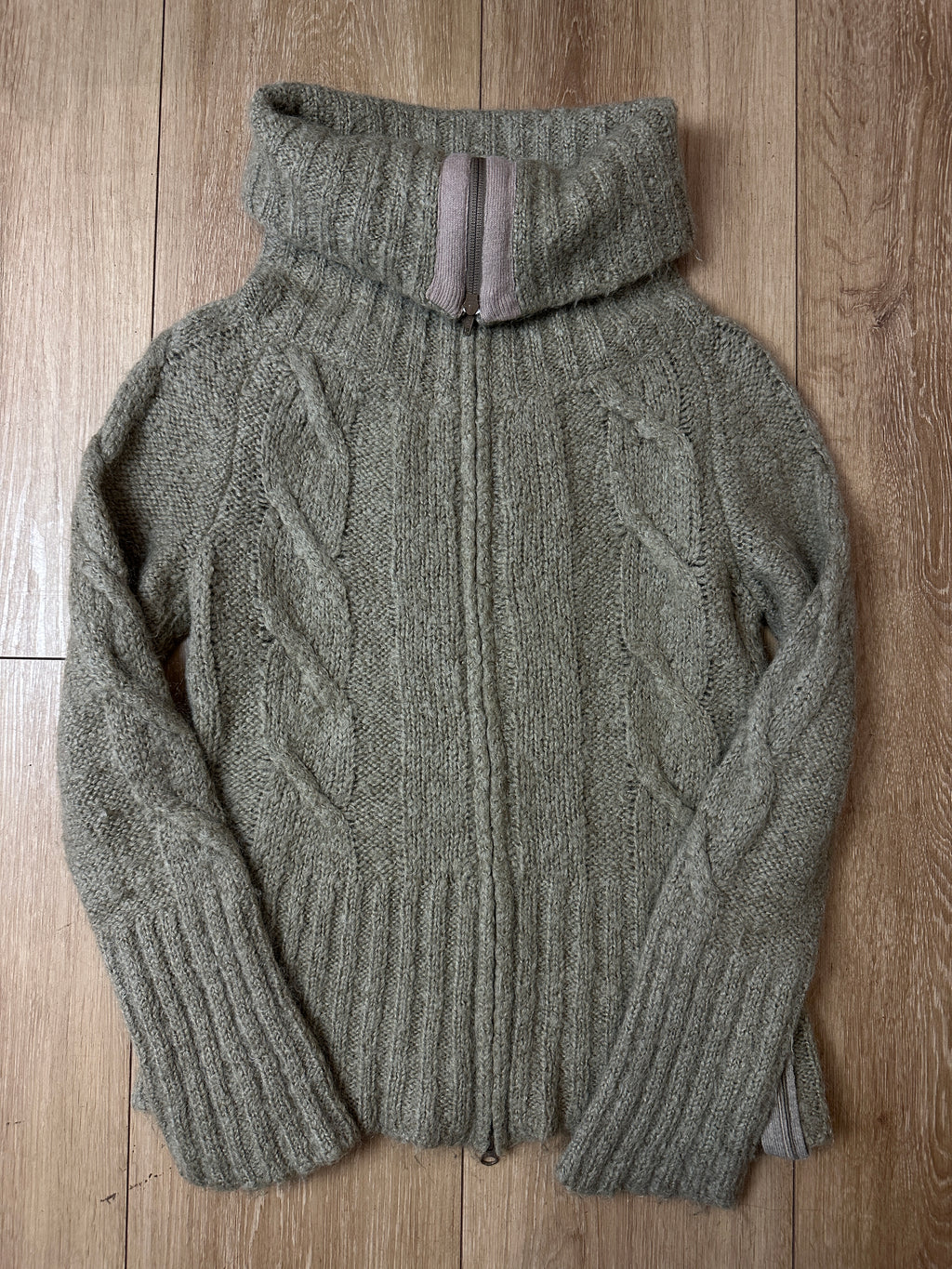 Ein Knit Zipper von Gas mit hohem Kragen Vintage Y2K 
