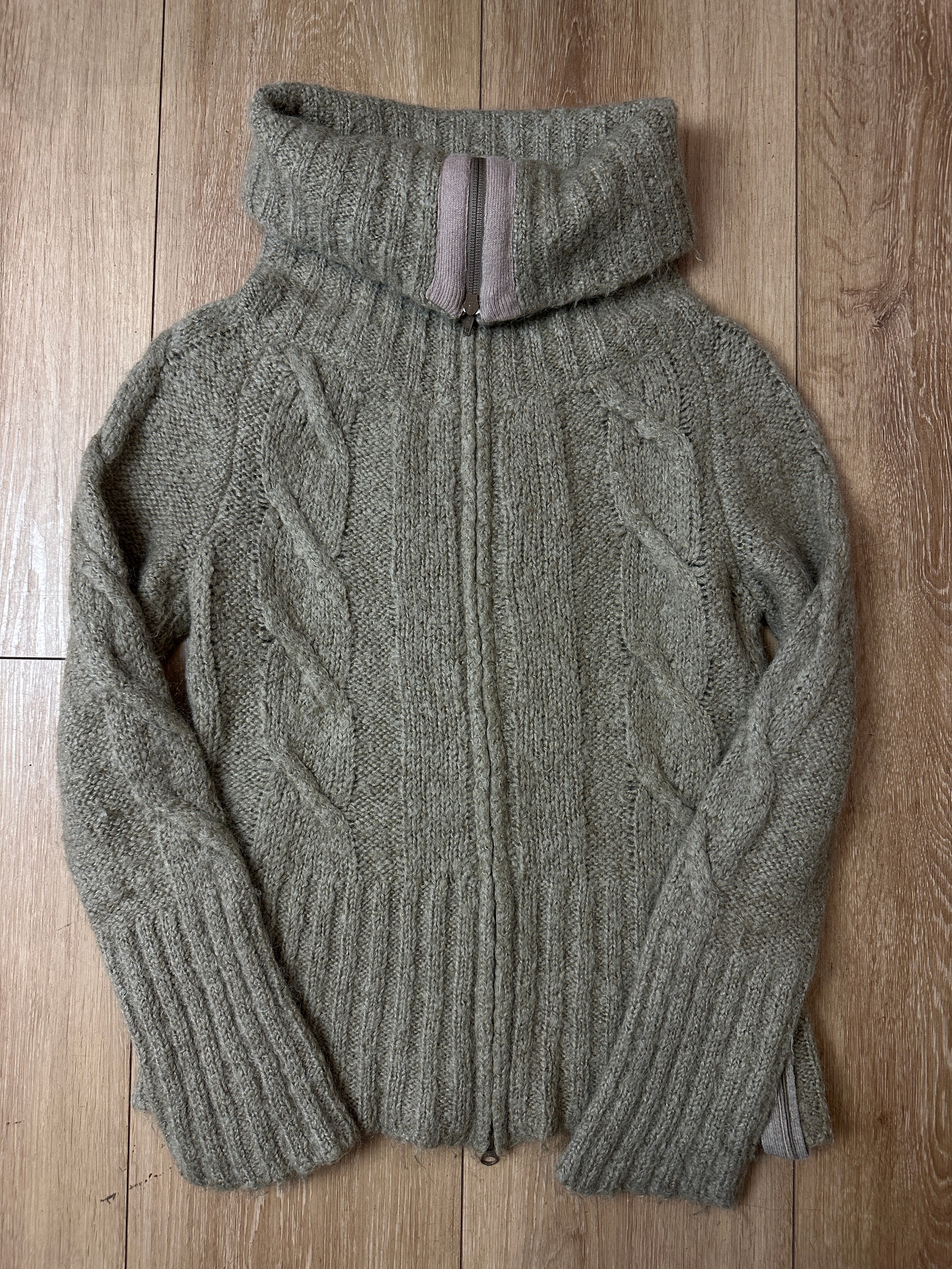 Ein Knit Zipper von Gas mit hohem Kragen Vintage Y2K 