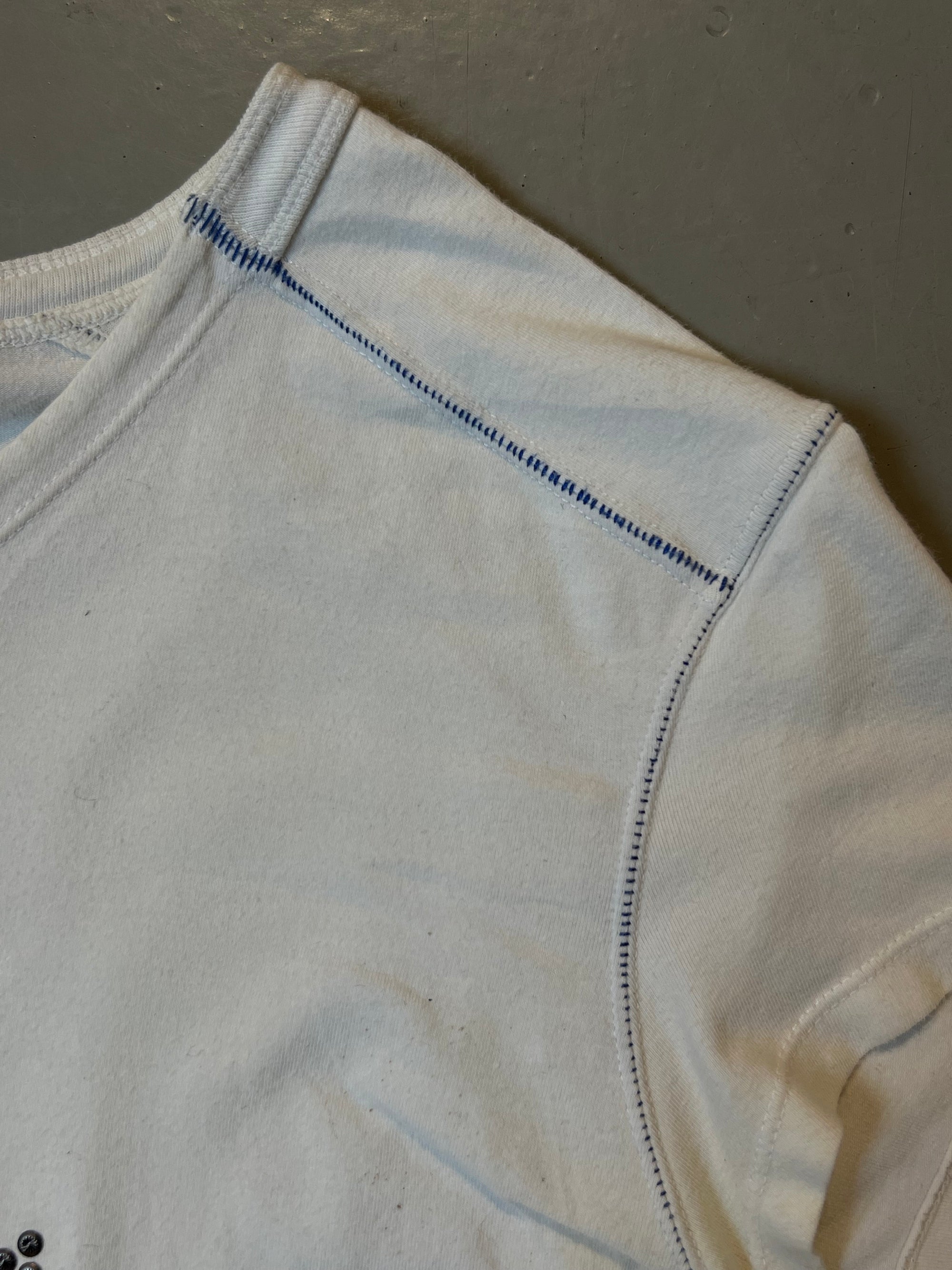 Vintage White Cavalli Rhinestone Tee S