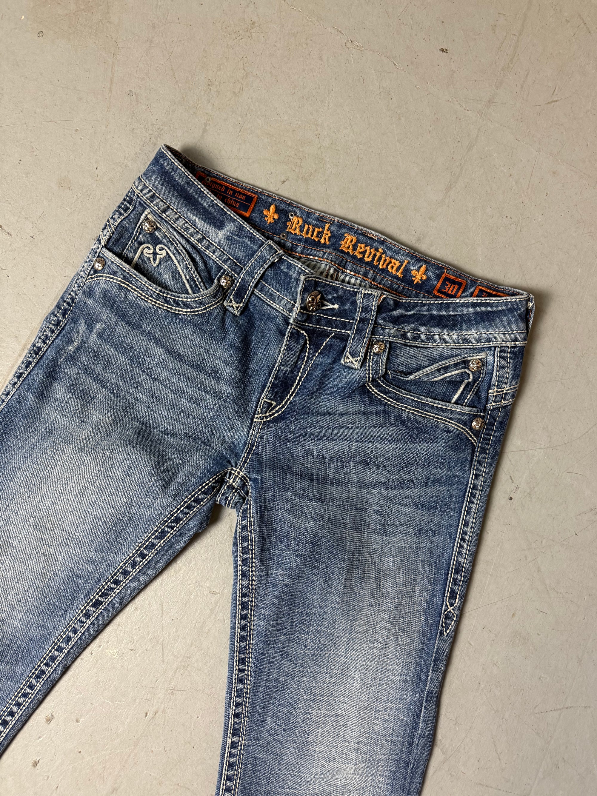 Vintage Y2K Rock Revival Bootcut Denim Tall M