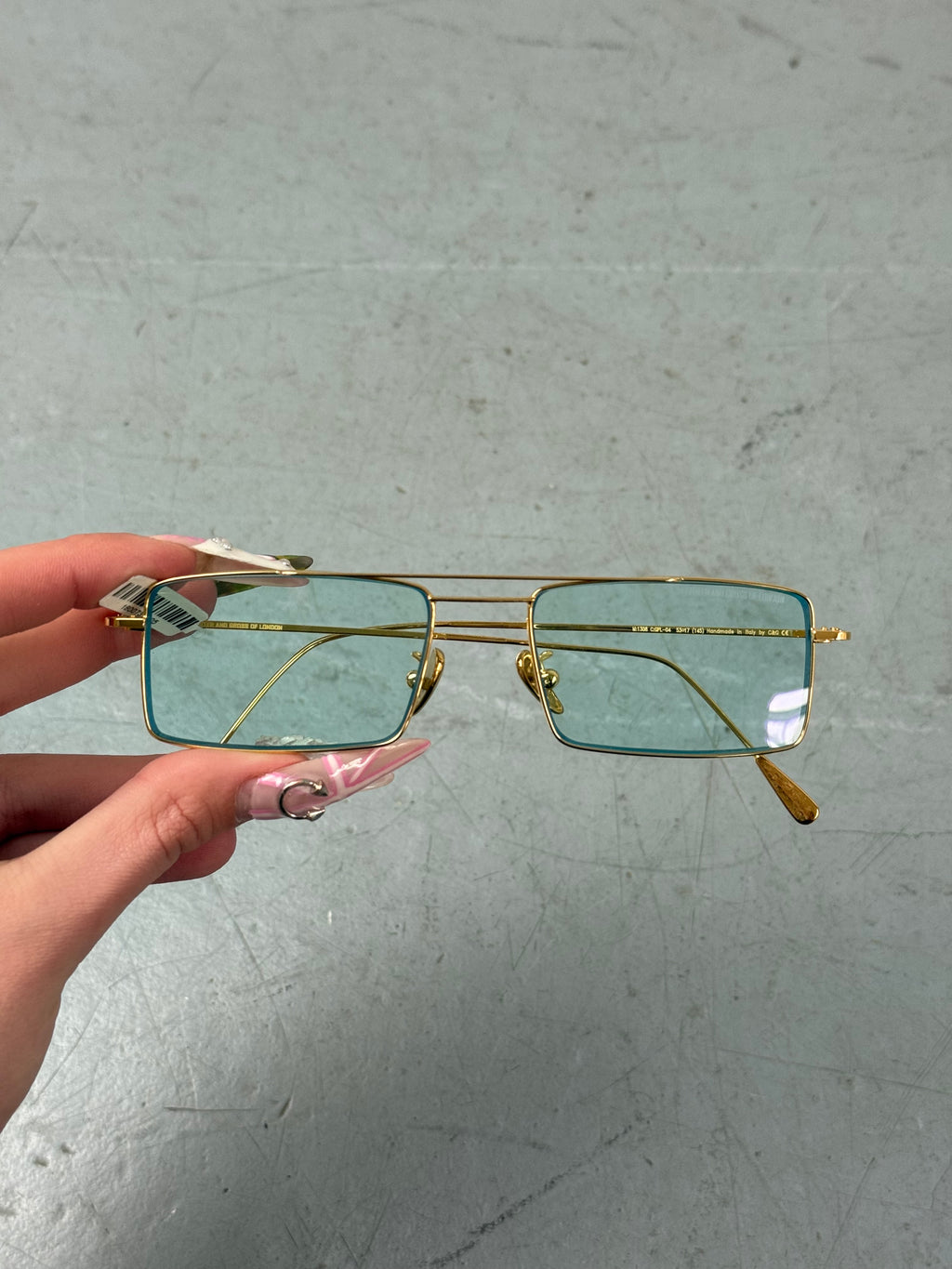 Cutler and Gross Fine Gold Sunglasses Unisex. Y2K Second Hand 2000s Fashion