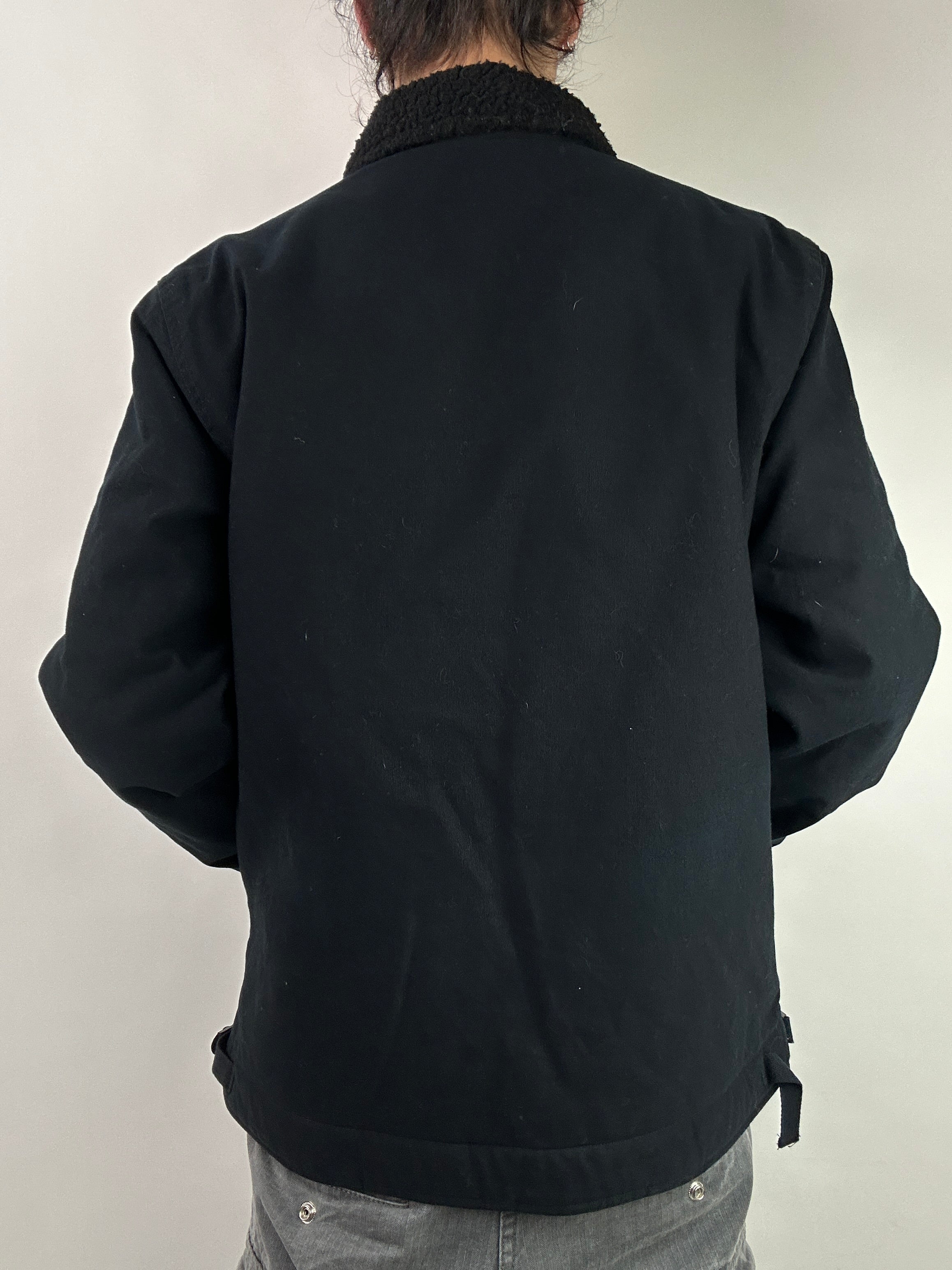 Vintage Black Carhartt Button Up Workwear Jacket XL