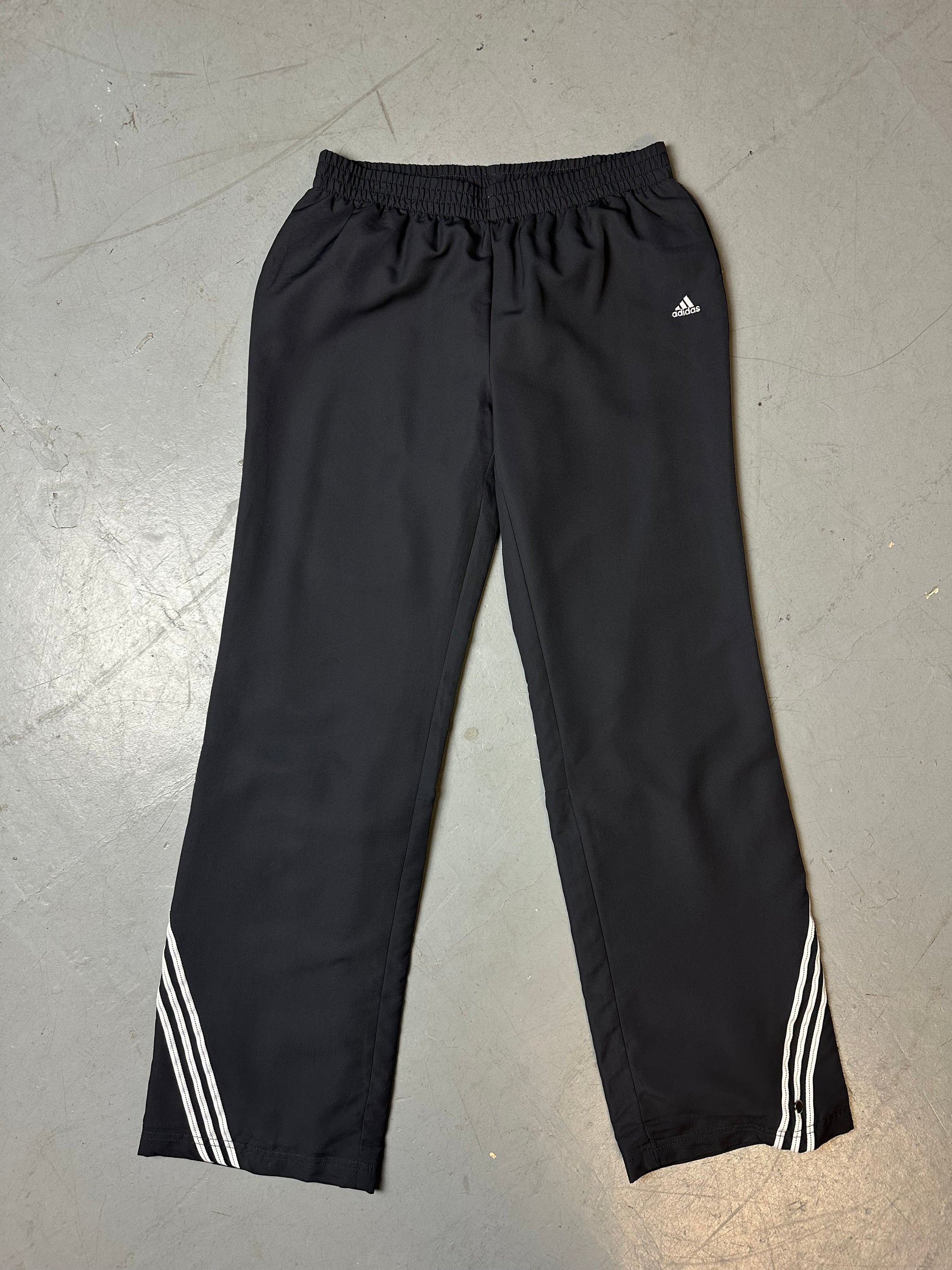 Vintage Adidas Black Straight Leg Track Pants S
