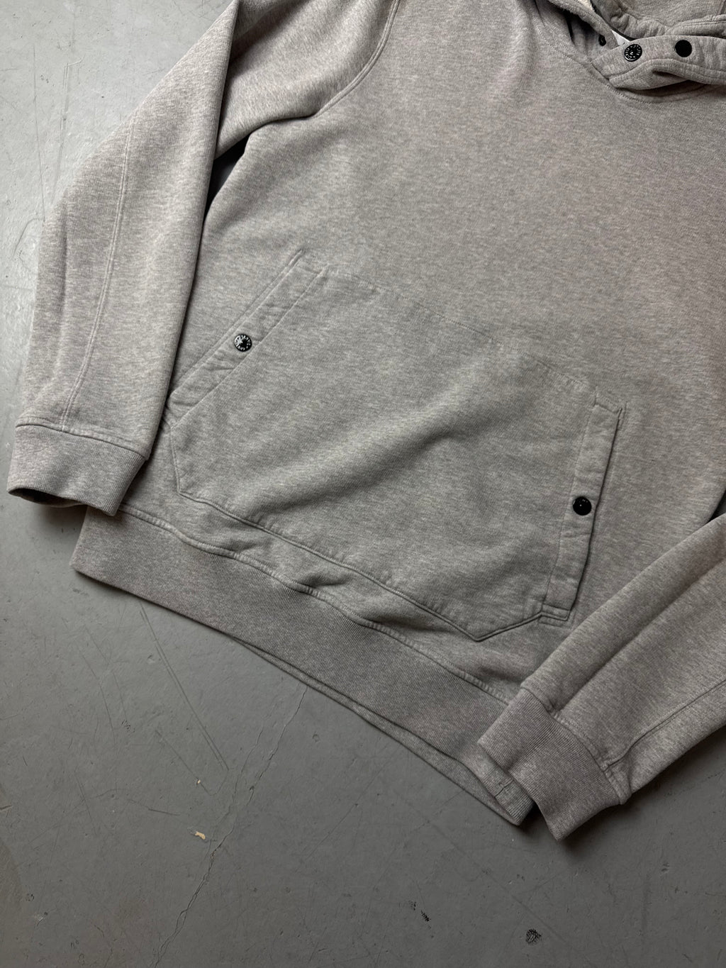 Vintage Stone Island Grey Hoodie L
