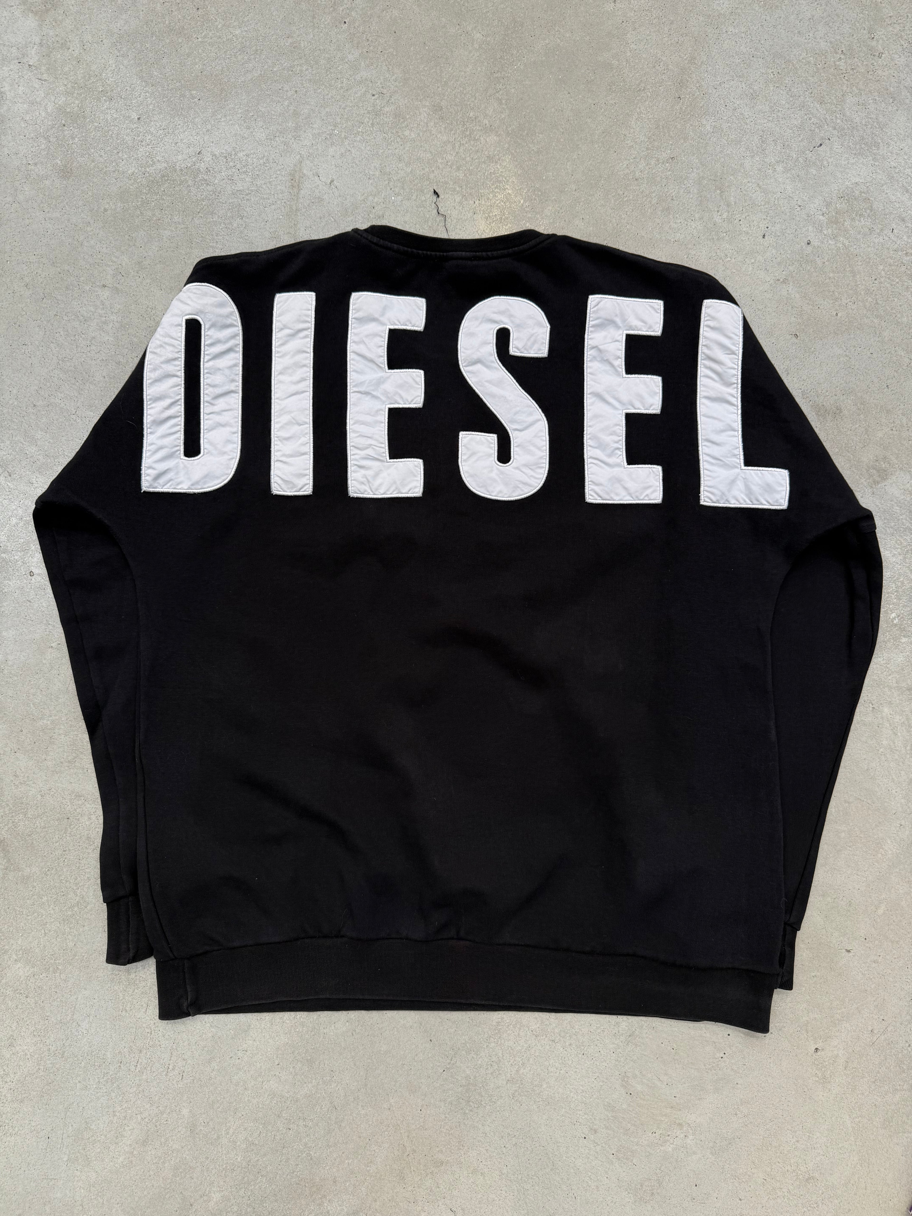 Vintage Diesel Black Crewneck Sweater XXL