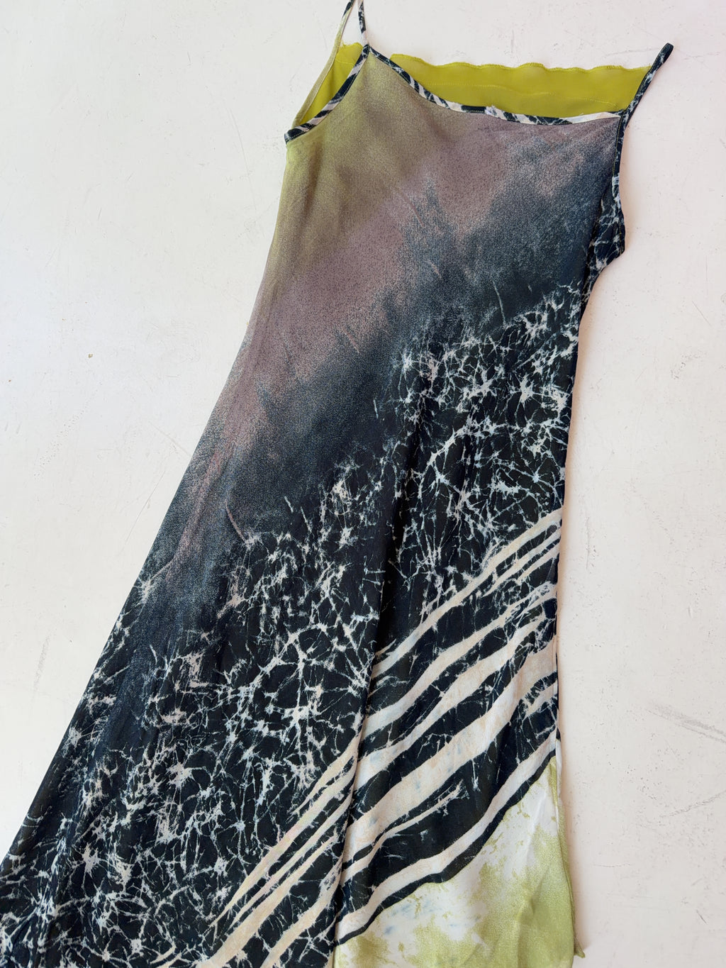 Vintage Green and Black Dress (XL)
