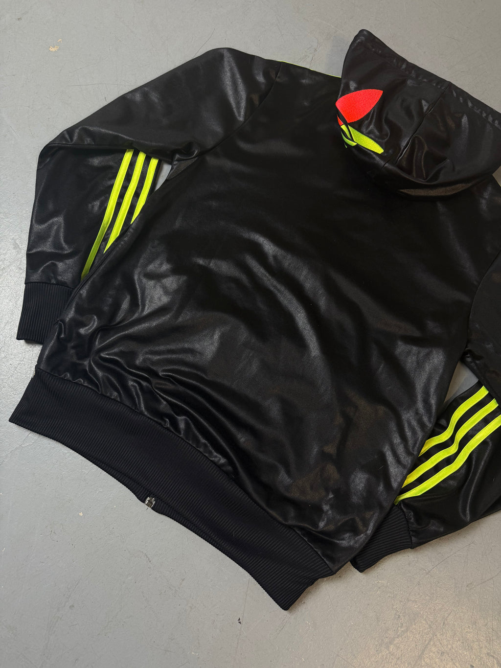 Vintage Adidas Chile62 Black Green and Red Track Jacket S/M