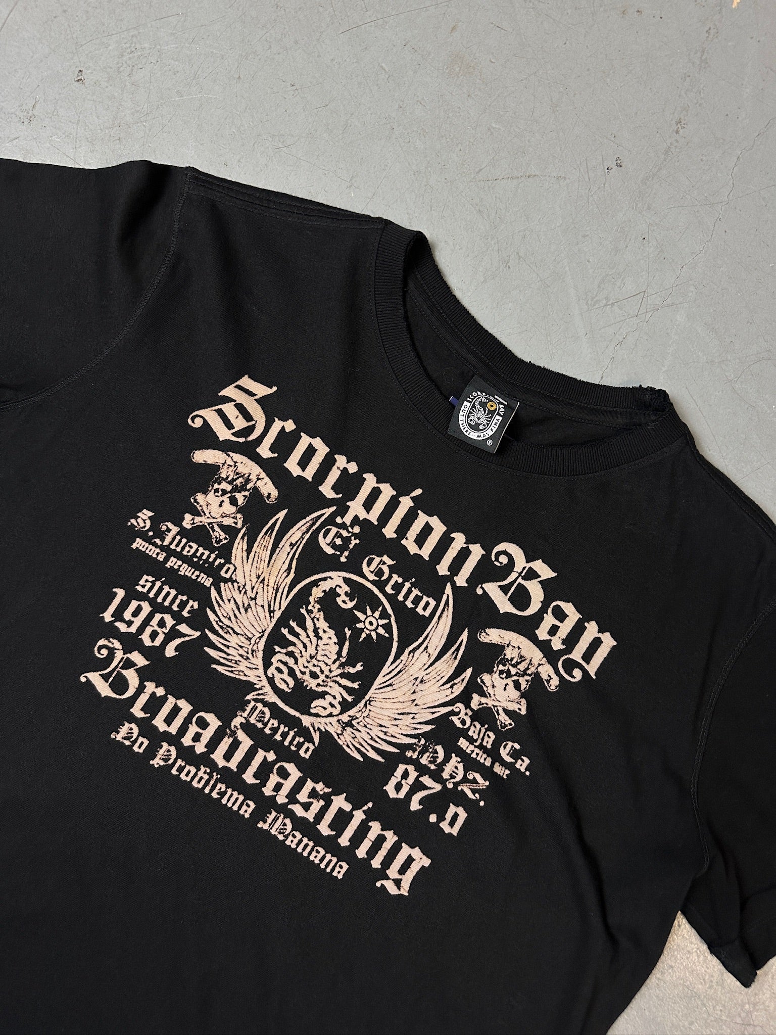 Vintage Scorpion Bay Black Printed T-Shirt M/L