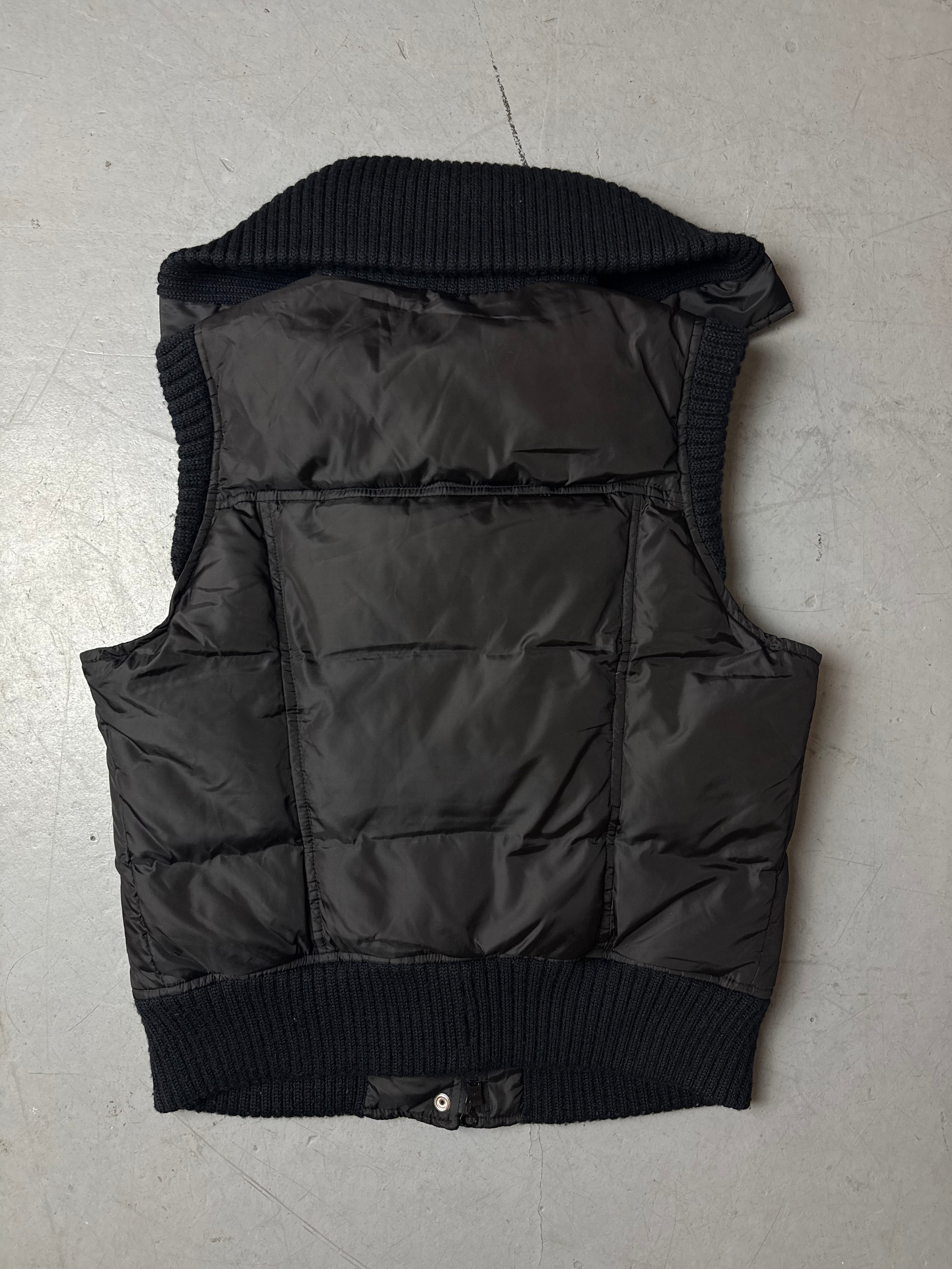 Schwarze Puffer Weste y2k vintage Sisley 