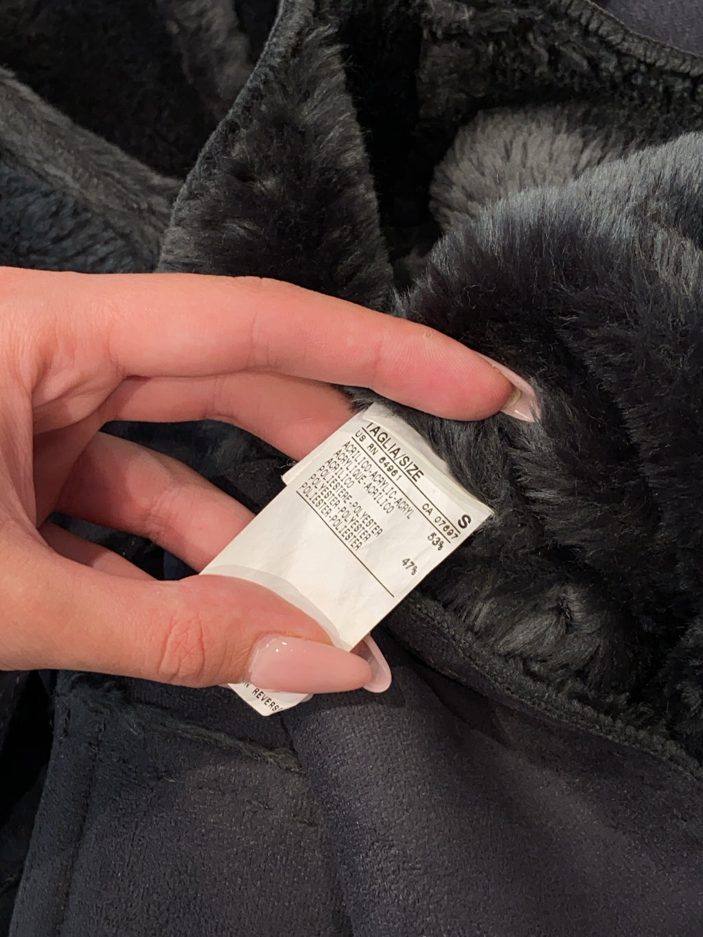 Vintage Sisley Faux Sherling Jacke (S)