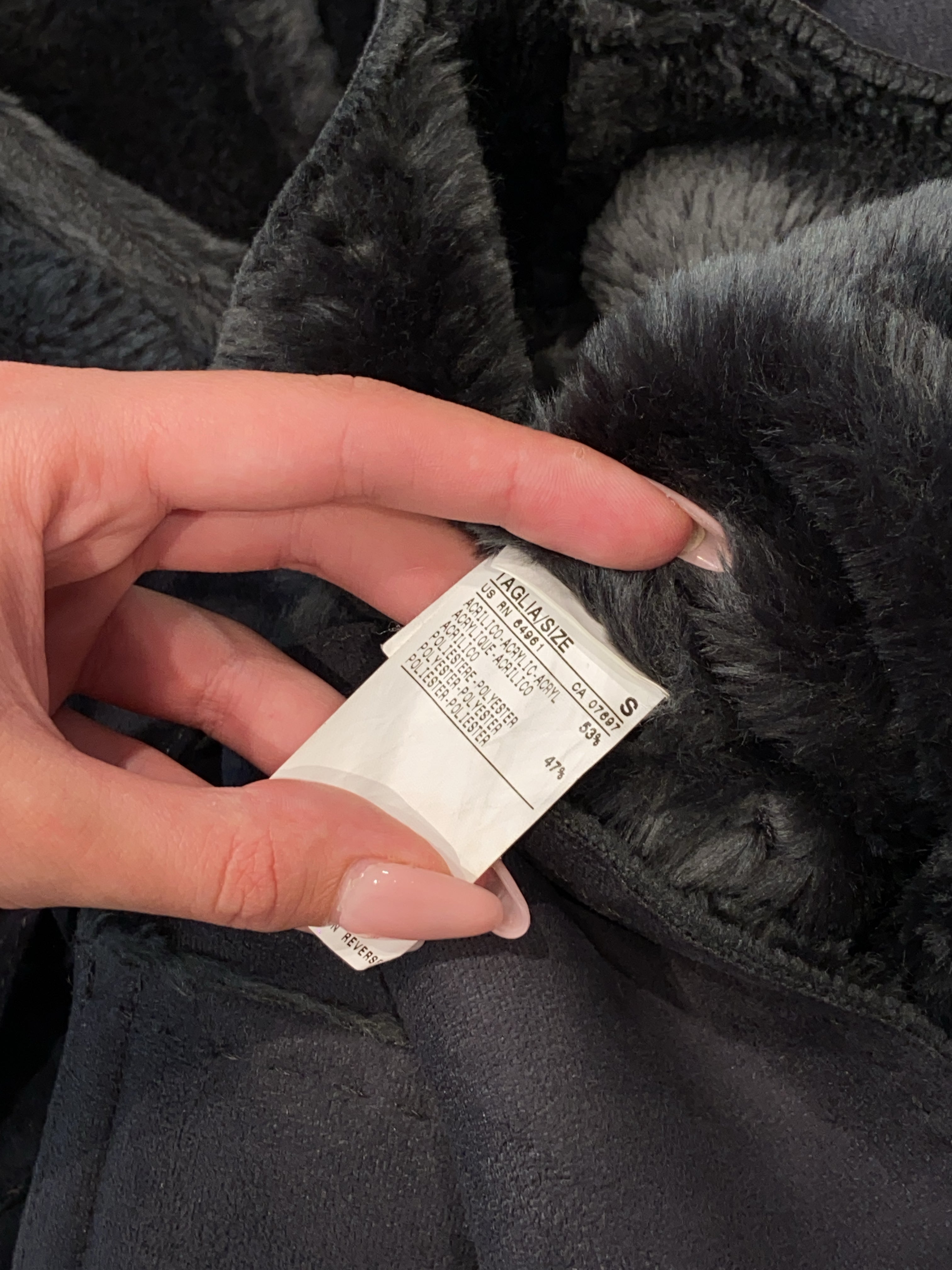 Vintage Sisley Faux Sherling Jacke (S)
