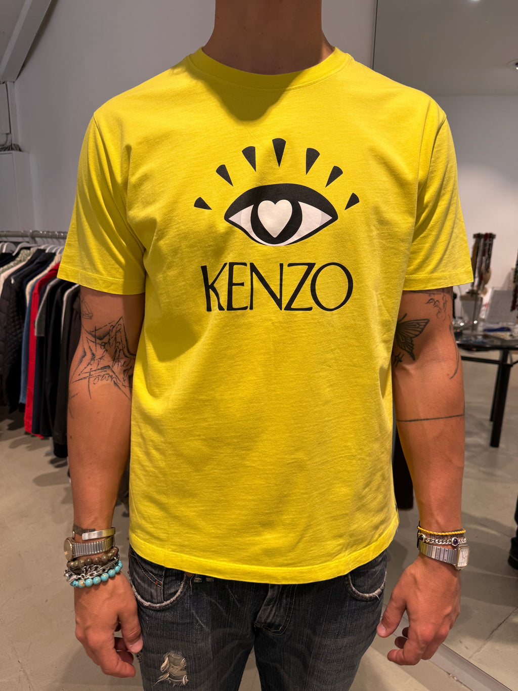 Vintage Kenzo Yellow T-Shirt (XL)