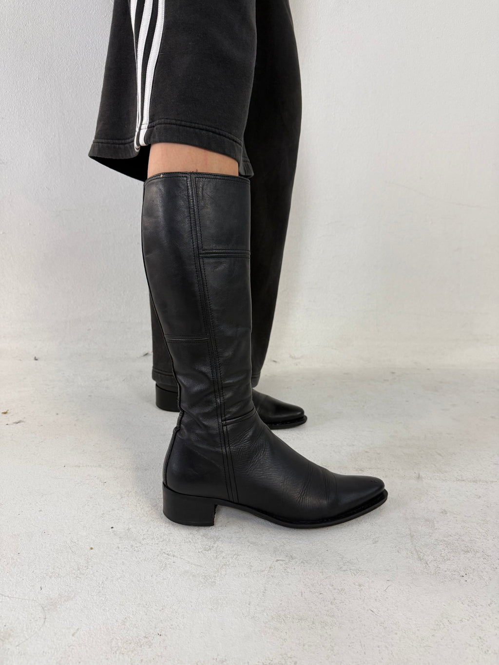 Vintage Nero Giardini Black Leather Boots 37,5
