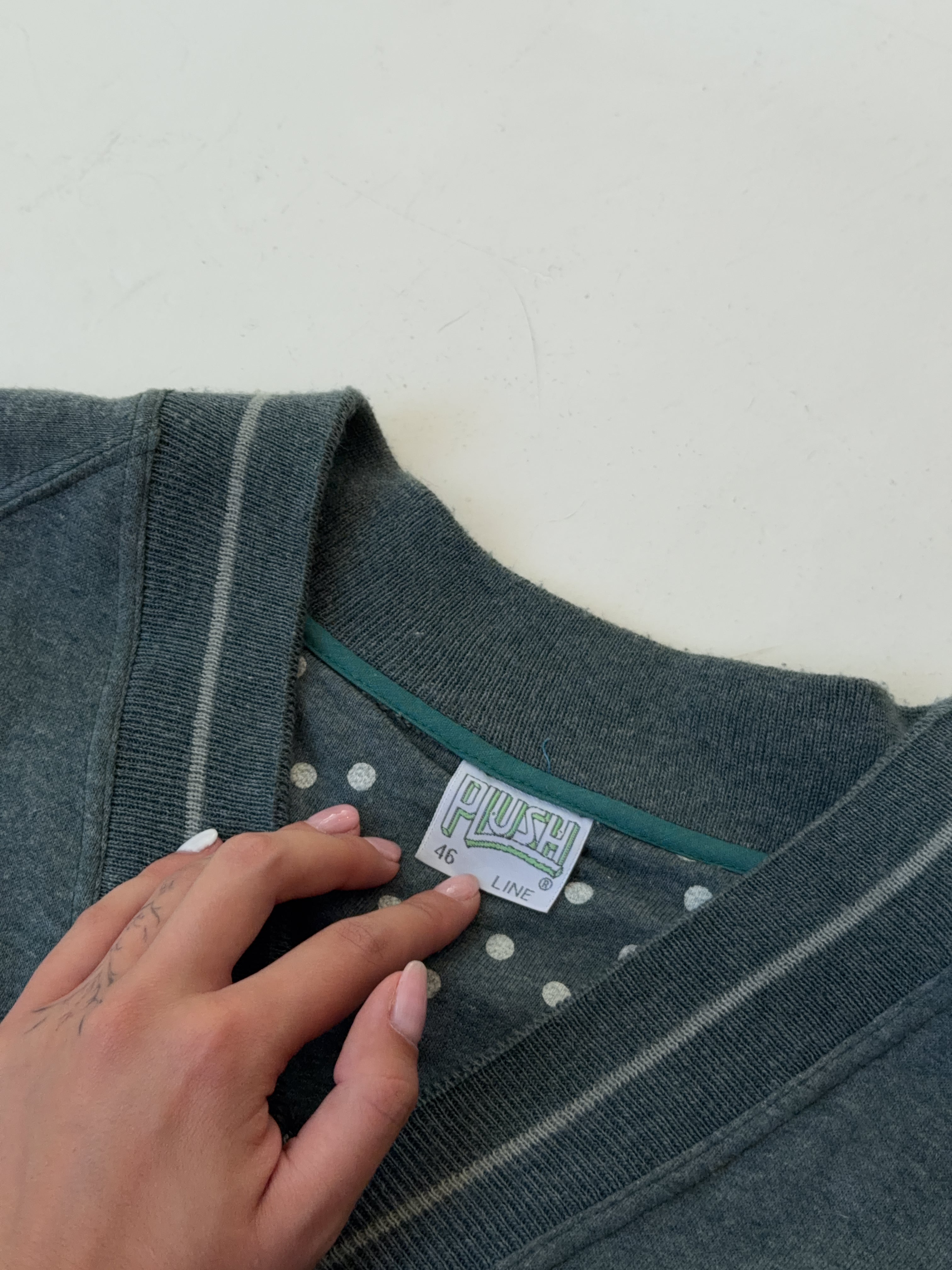 Vintage Plush Line Cardigan (L)