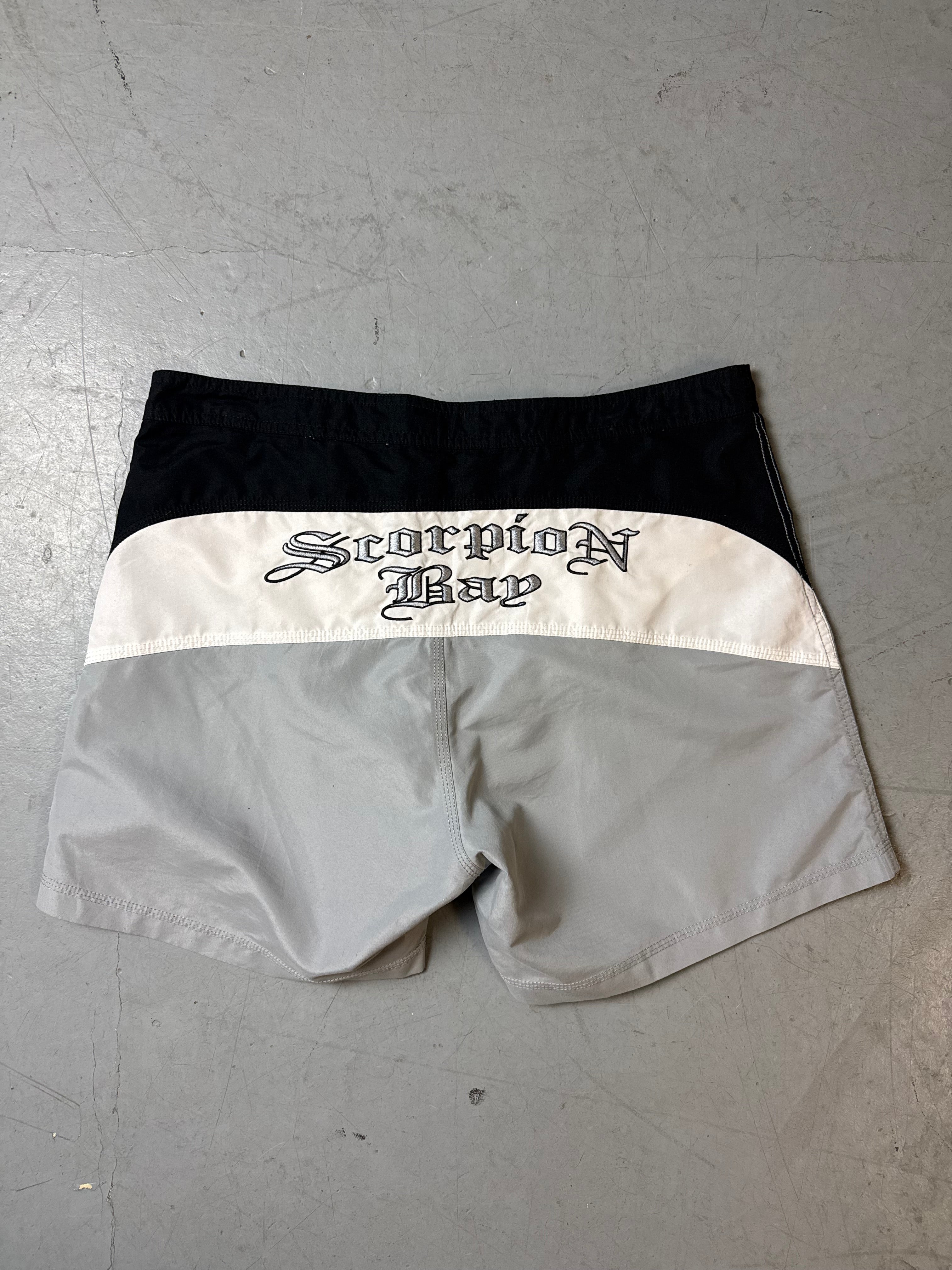 Produktbild von einer Vintage Scorpion Bay Grey Swim Shorts von hinten