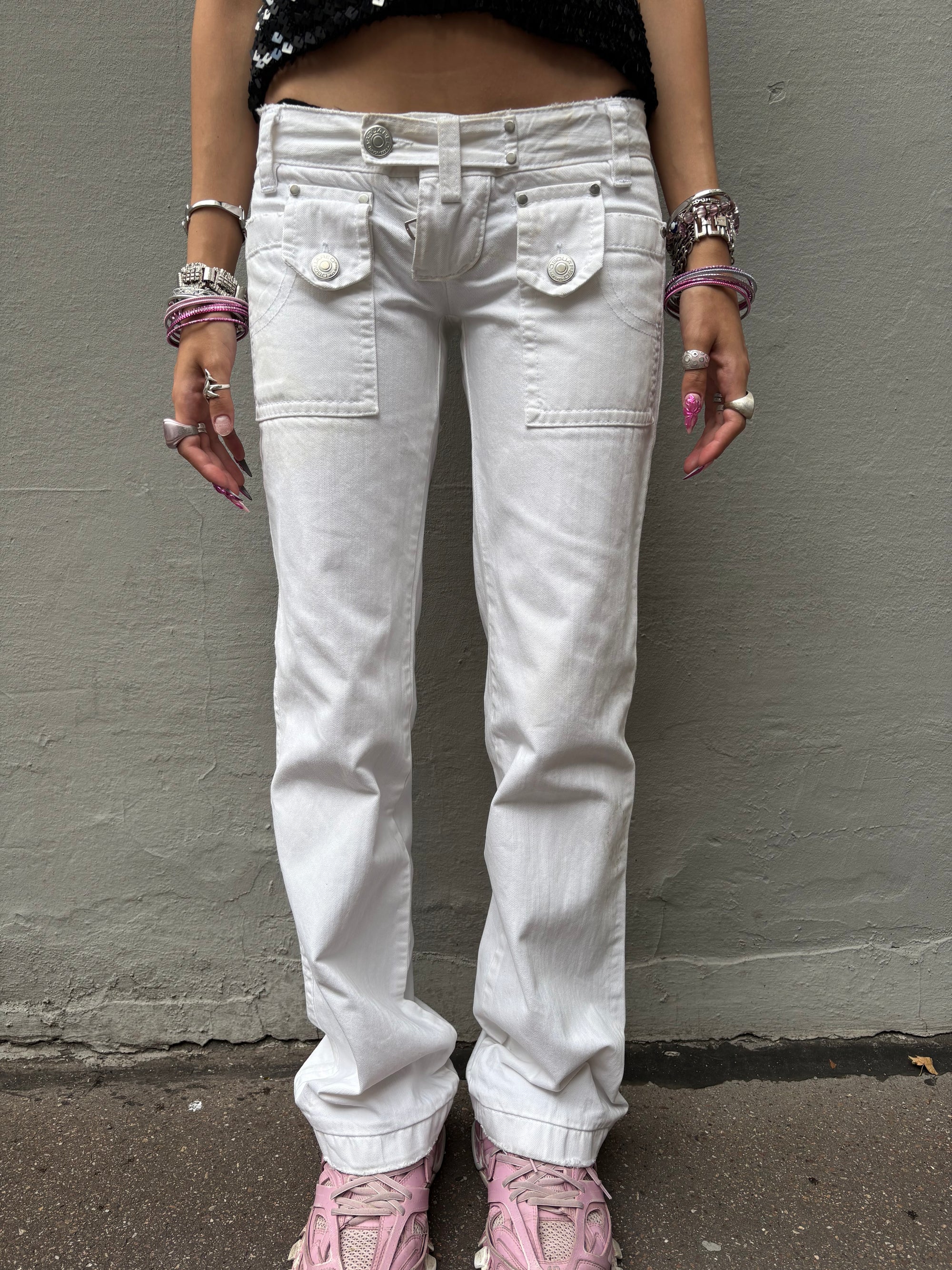 Vintage  Dsquared2 Full White Denim S/M